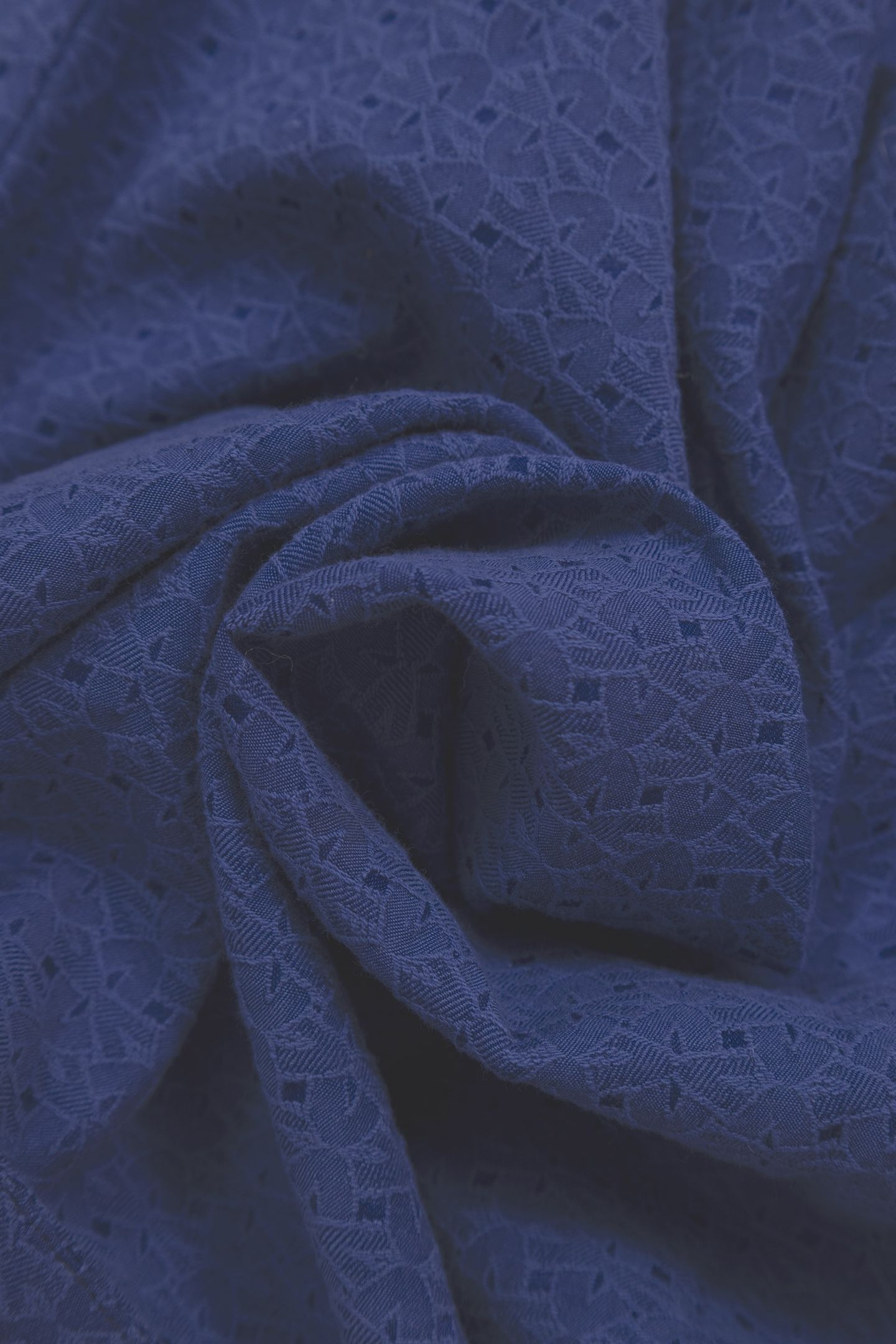 BLUE DECORATIVE JACQUARD BUTTONED TOP SAPPHIRE BLUE 6