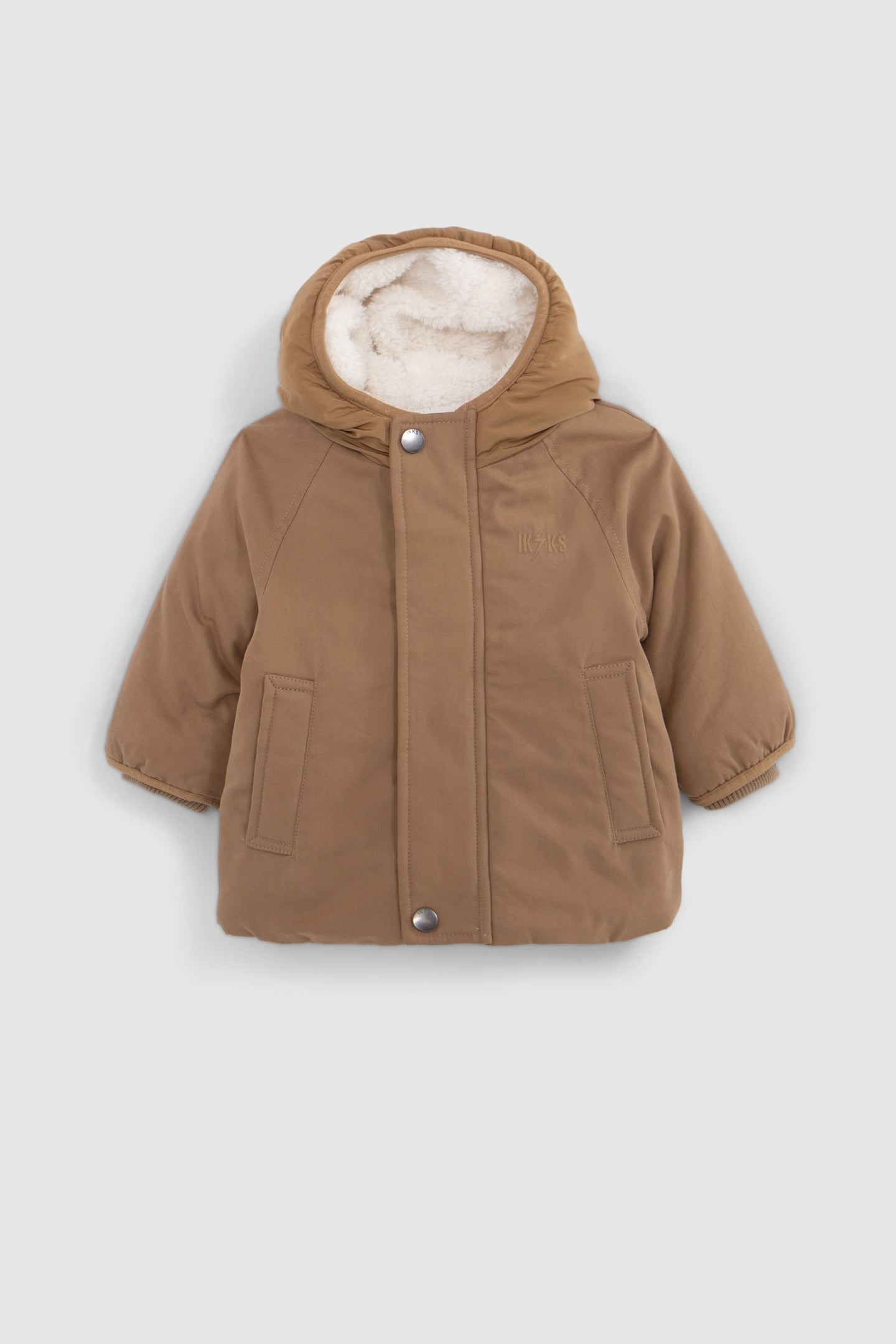 BABY BOY CAMEL TWO-PLY LINED PARKA 1