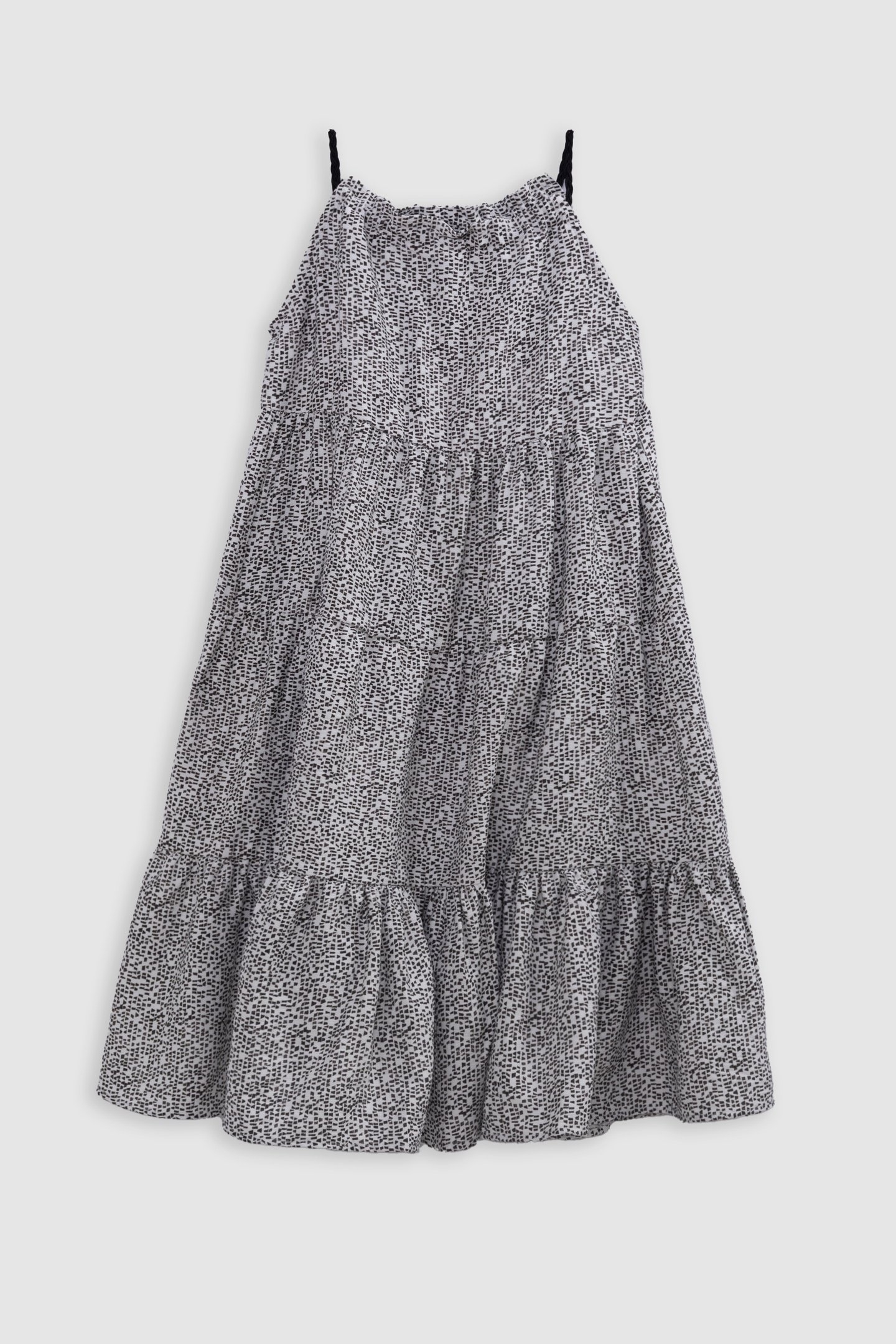 BLACK GRAPHIC PRINT MAXI DRESS 1