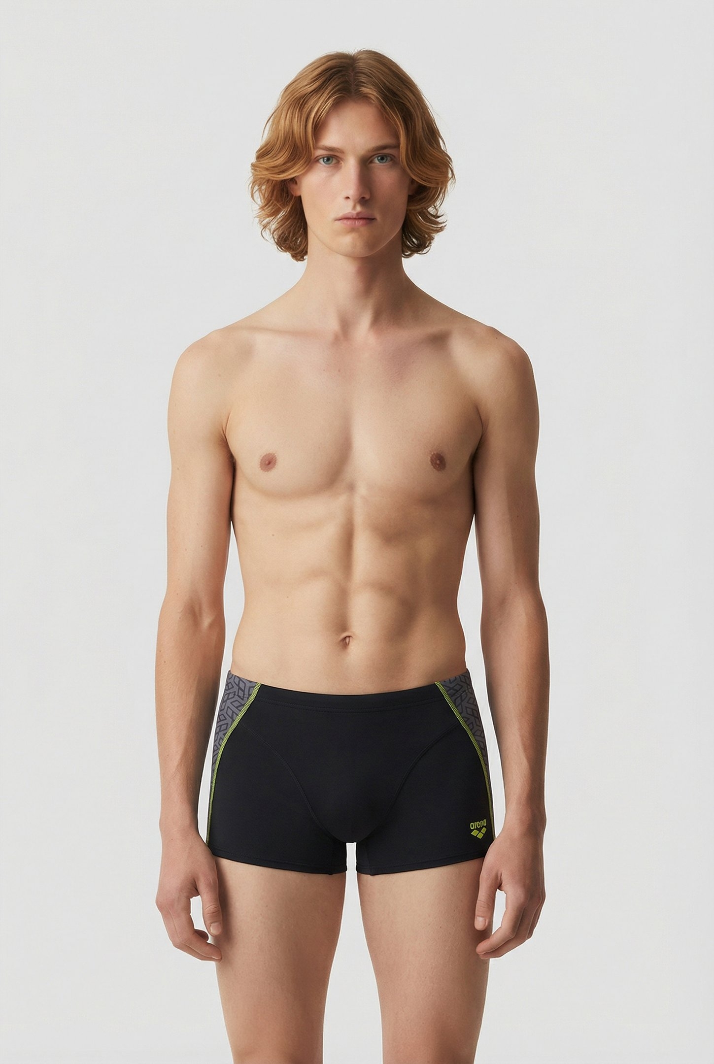 MEN'S ARENA CAMO KIKKO SWIM SHORT BLACK BLACK MULTI 1