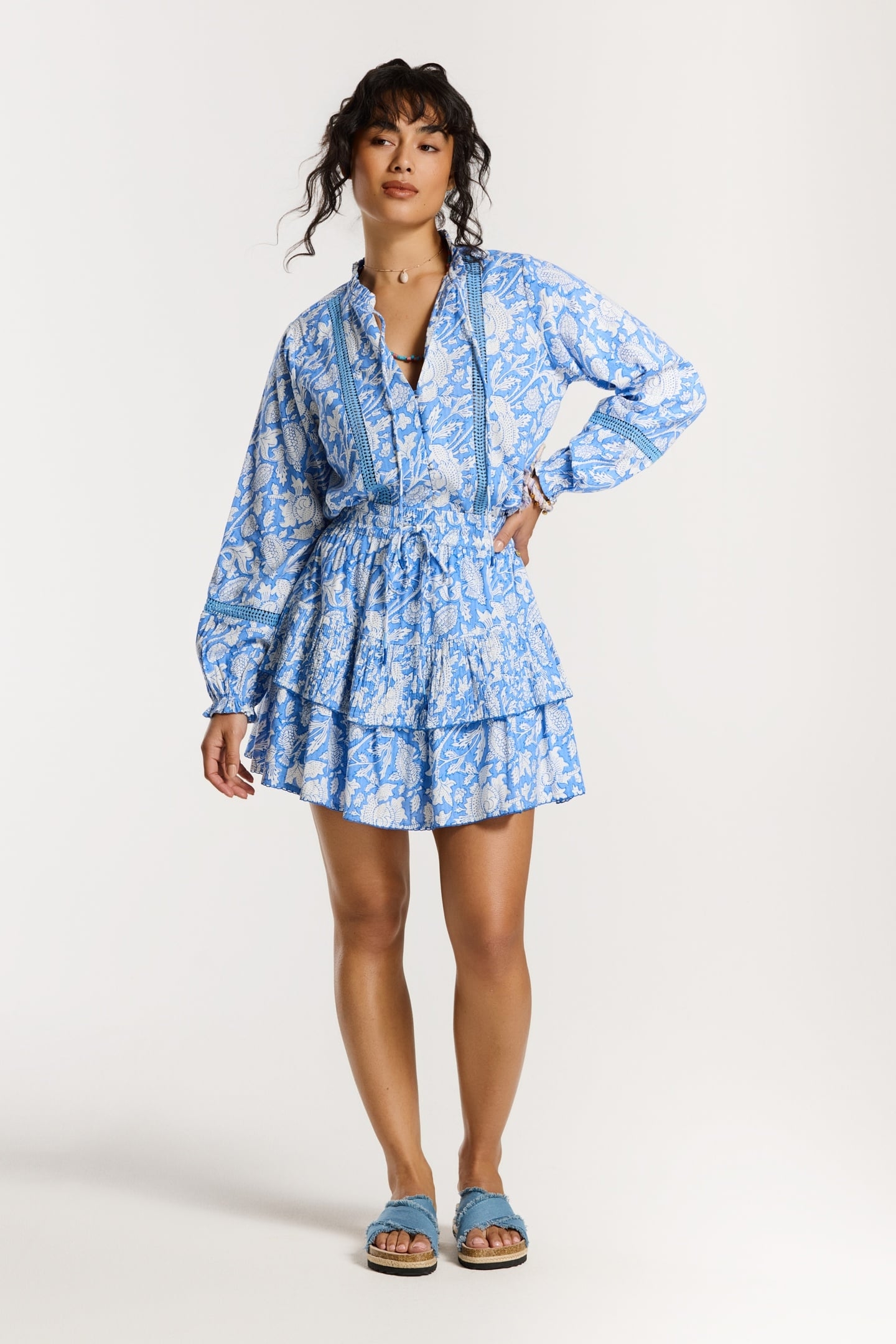 GEMMA SKIRT FLOWER BLUE PERIWINKLE FLOWER 1