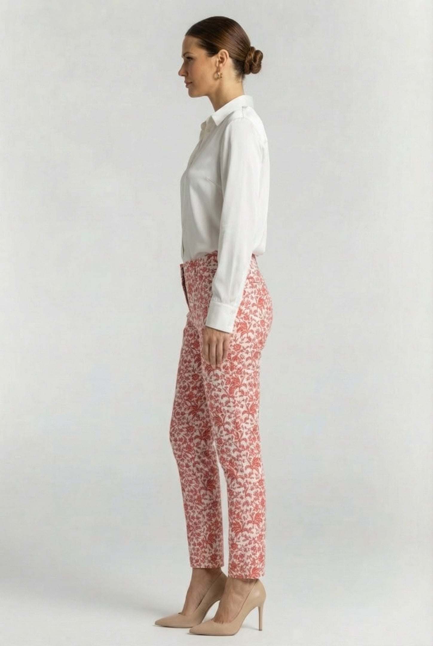 COTTON PANTS WITH PLEATS RED 3