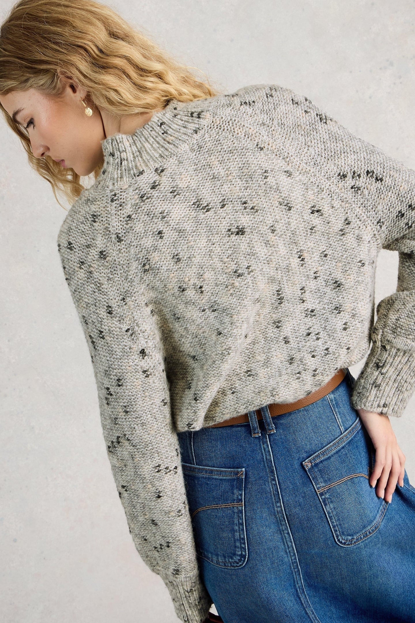 MONO NEP ROLL NECK IVORY MULTI 2