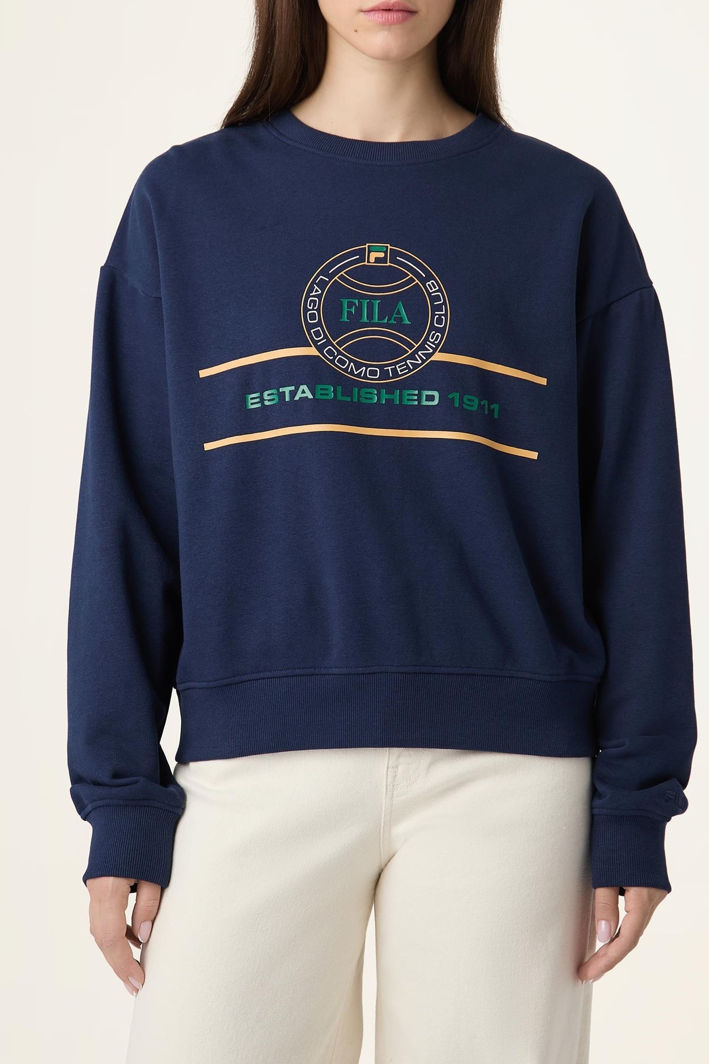 PARELLA RELAXED GRAPHIC CREWNECK SWEATSHIRT BLACK IRIS 1