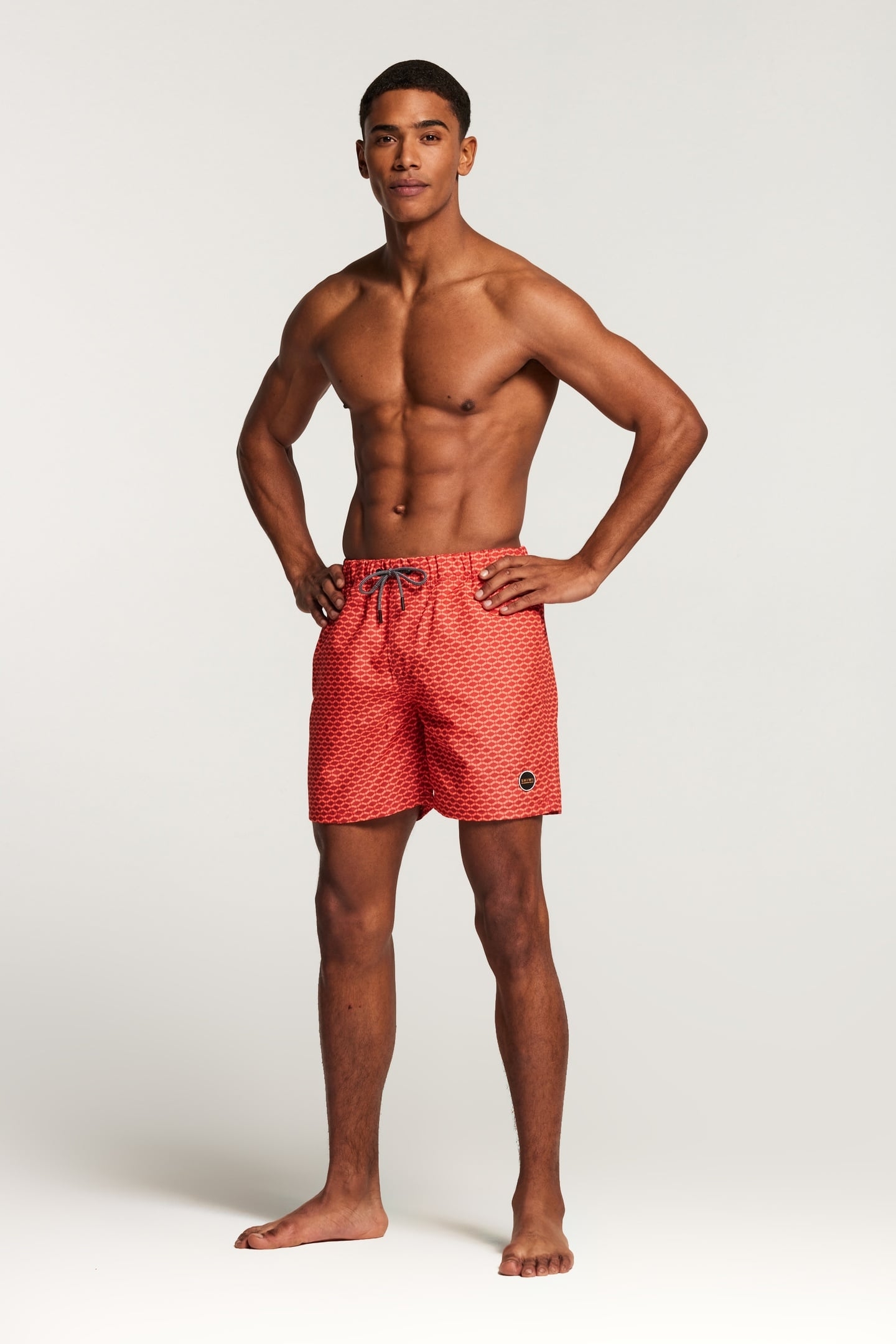 SWIM SHORT HAMMAM MICRO PEACH TANDORI SPICE BROWN 2