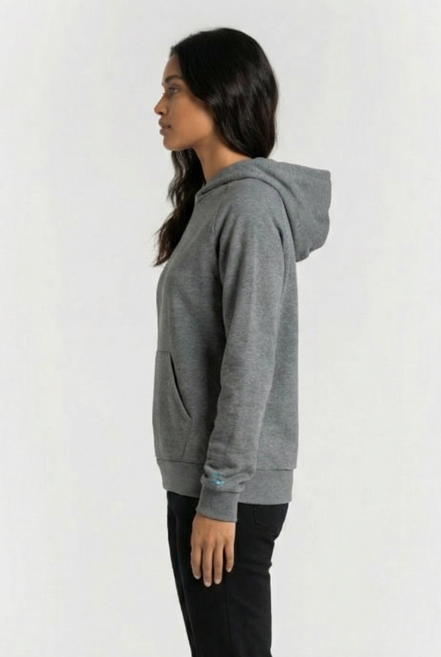 UNISEX TE HOODY SWEAT DARK GREY MELANGE 5