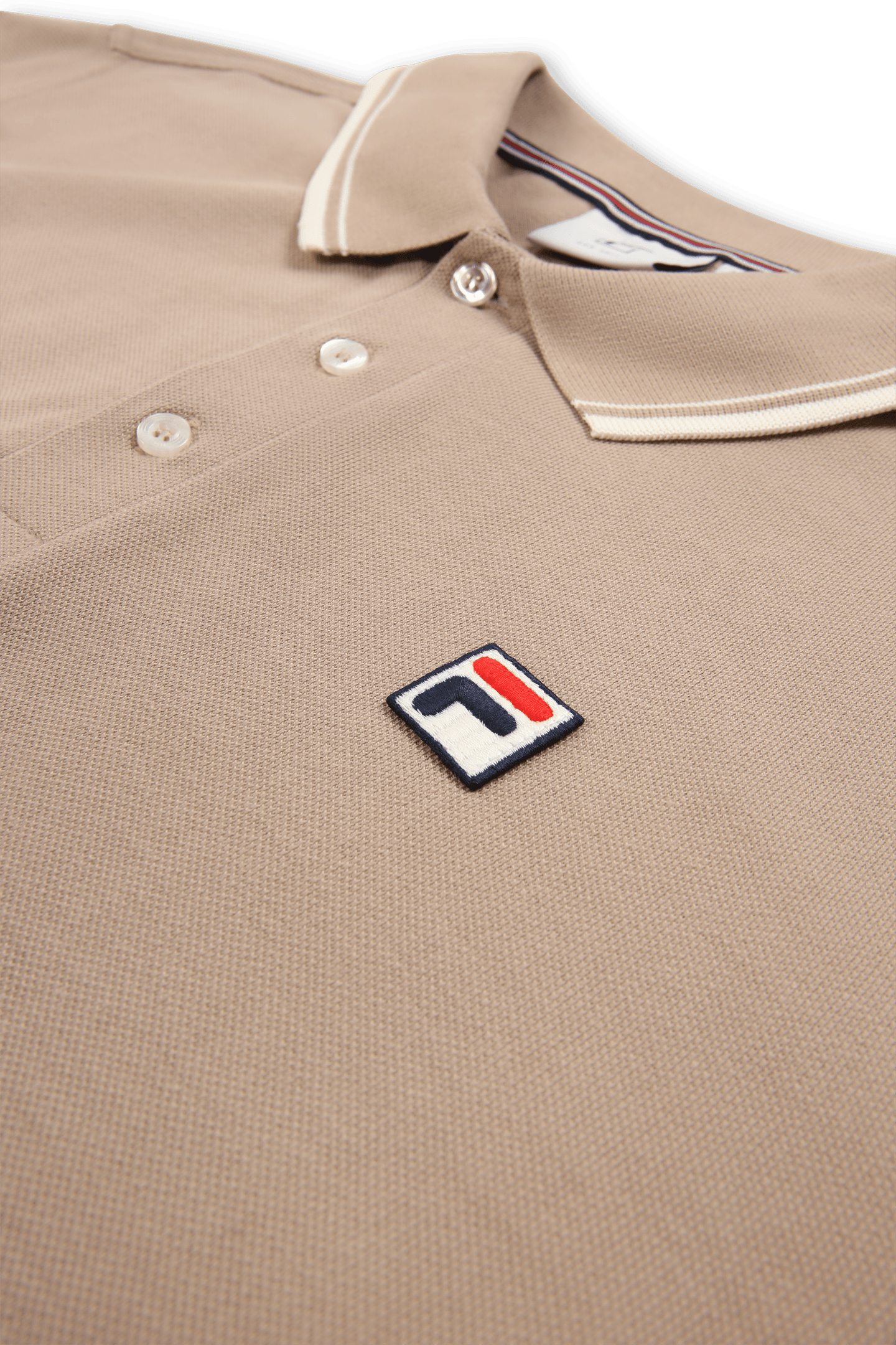 BIELLA REGULAR TIPPED LONG SLEEVE POLO SHIRT TAUPE GRAY 7