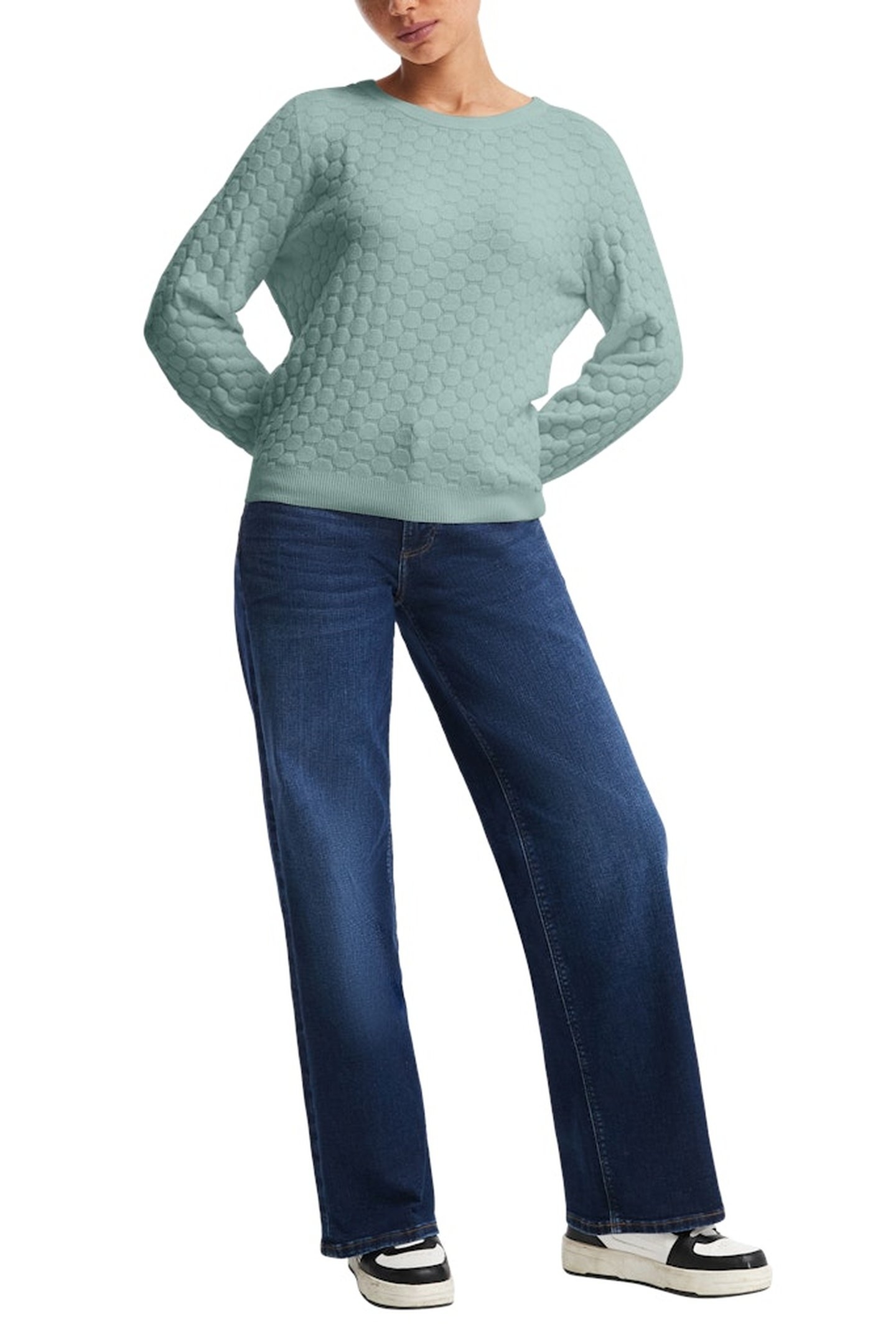 S.OLIVER-QS PULLOVER BLUE GREEN 1