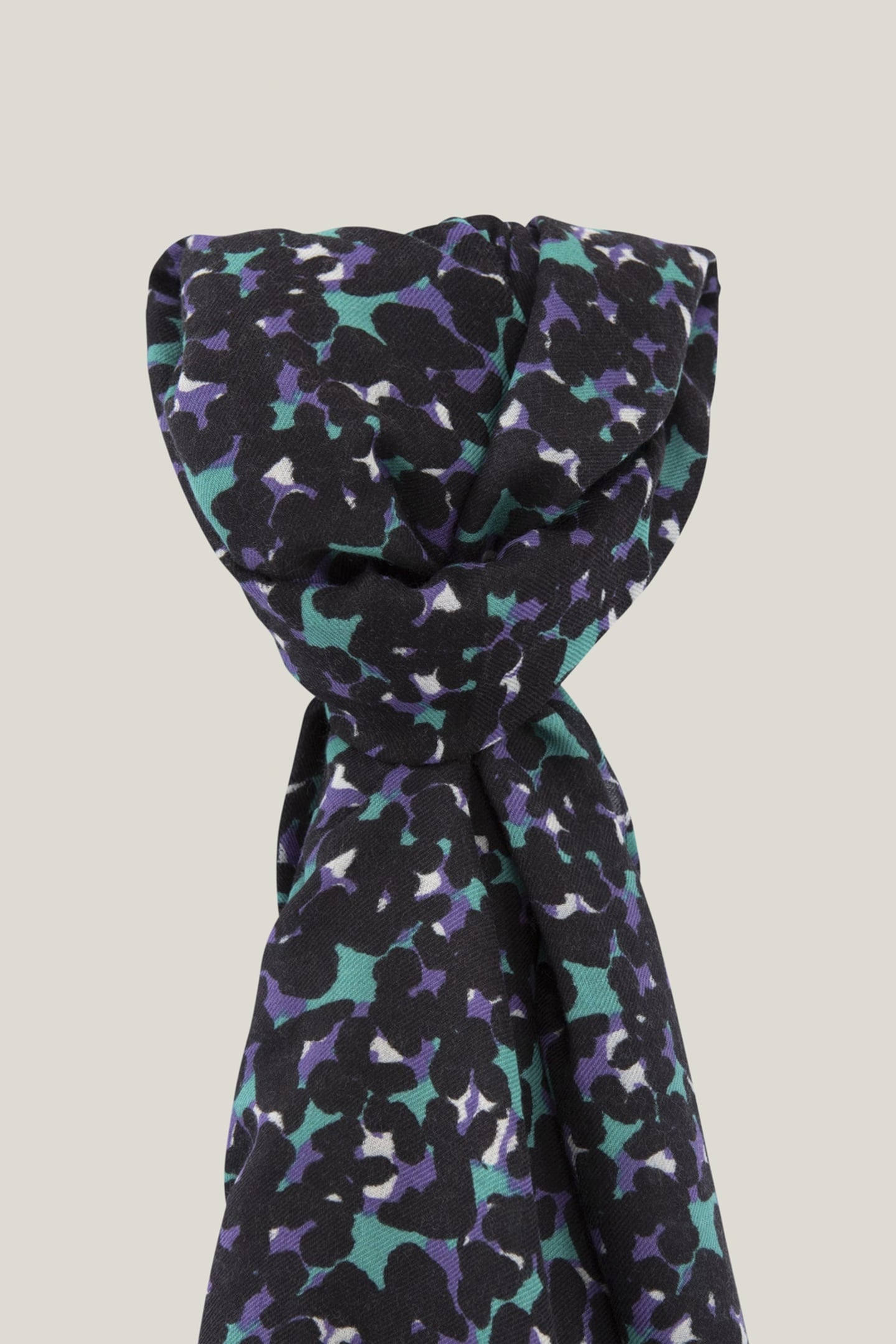 AGORA - EVERGREEN SCARF WITH TACHIST PRINT 1
