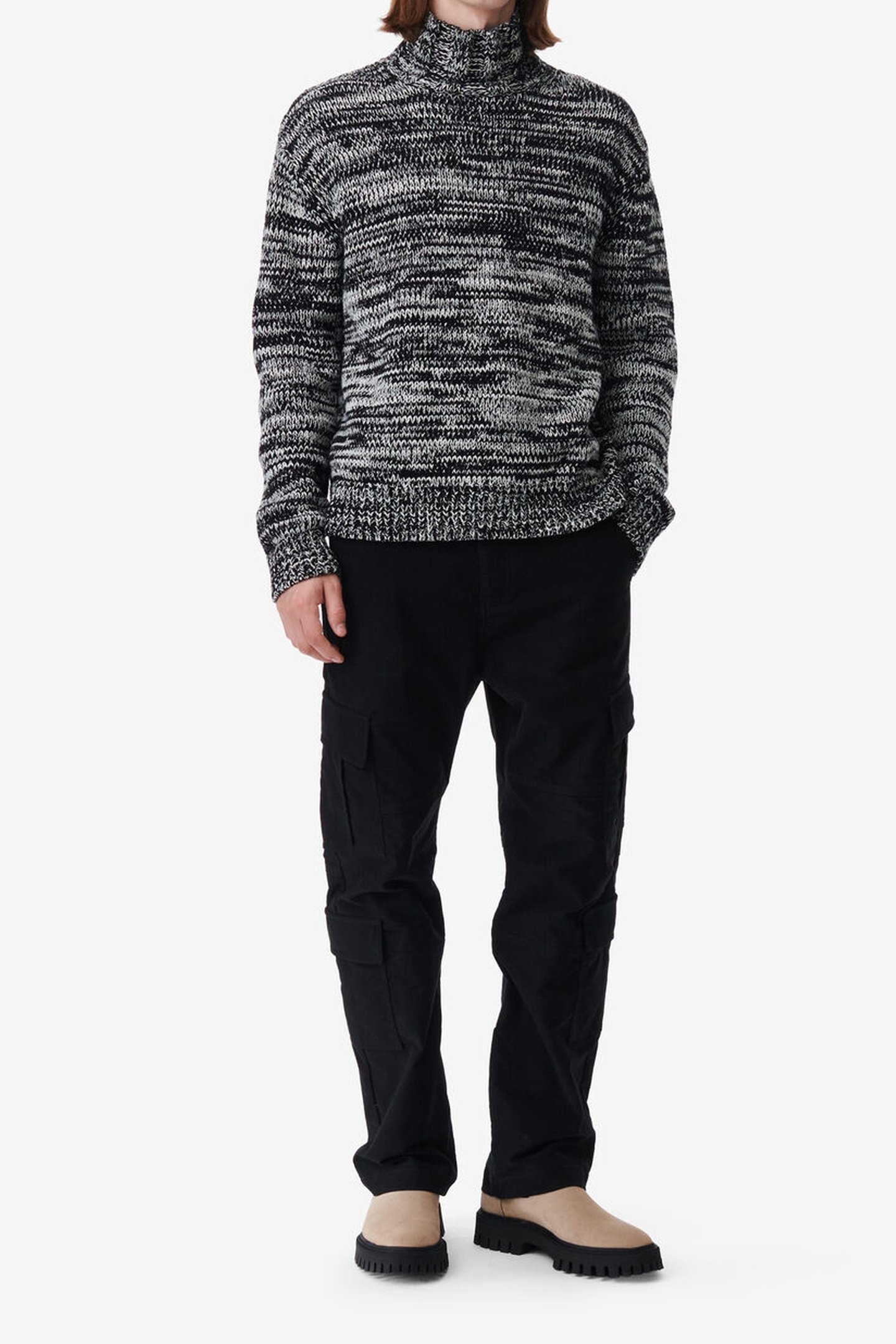ELLIANO PULLOVER BLACK/WHITE 2