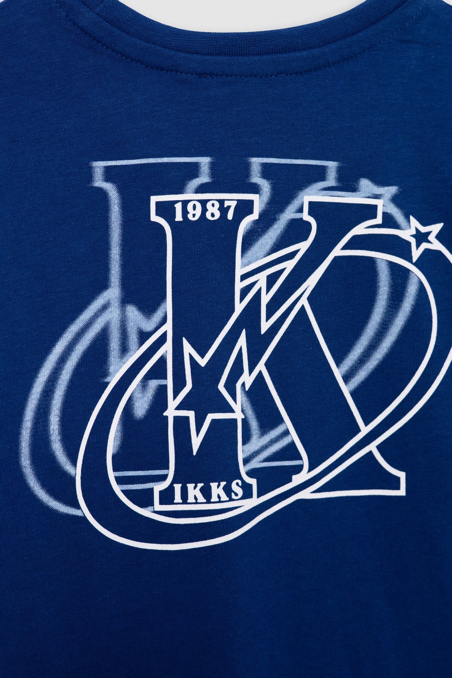 BOY'S BLUE ORGANIC COTTON T-SHIRT, K-COMET LOGO ON BACK 6