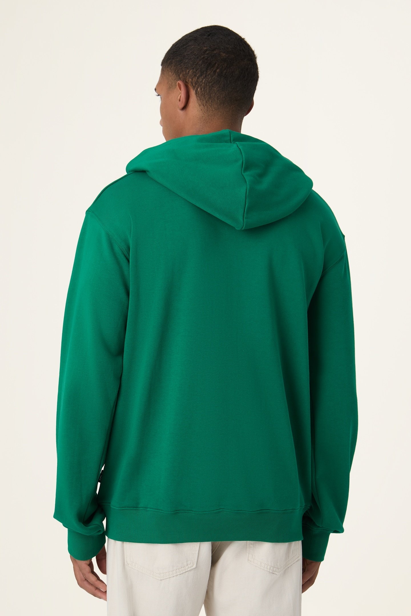 UNISEX VALSERA REGULAR BLOCKED HOODIE GREEN JACKET-EGRET 3