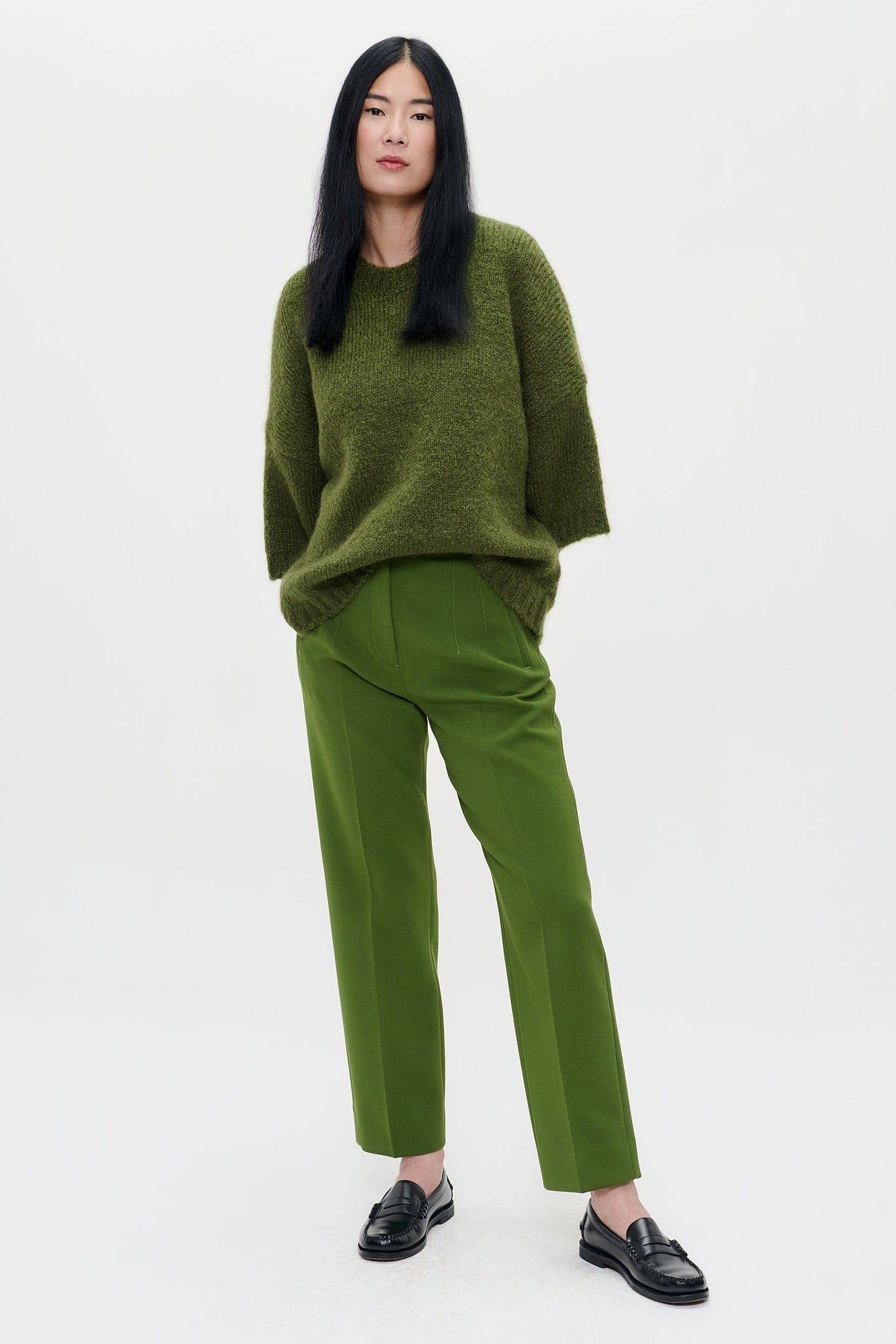 COMPACT STRTCH COLETTE PANTS HERB GREEN 1
