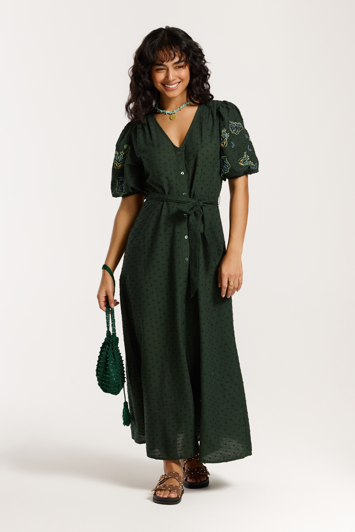 JOSEPHINE DOBBY DRESS GREEN PINES DOBBY 2