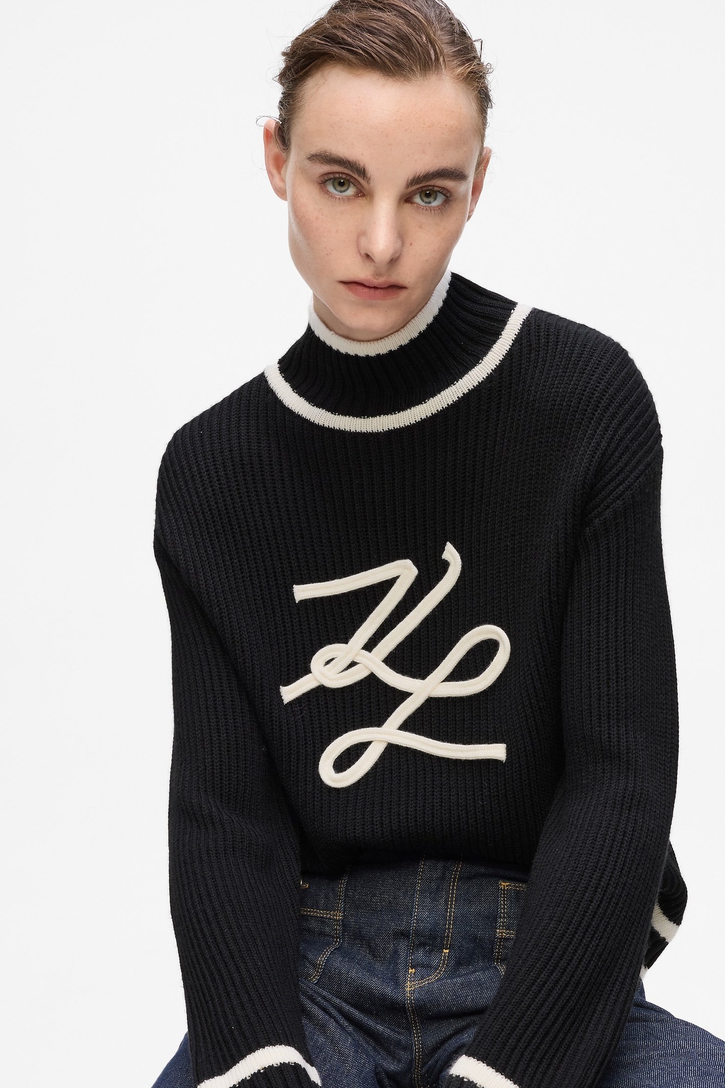 BLACK SOUTACHE AUTOGRAPH KNIT 2