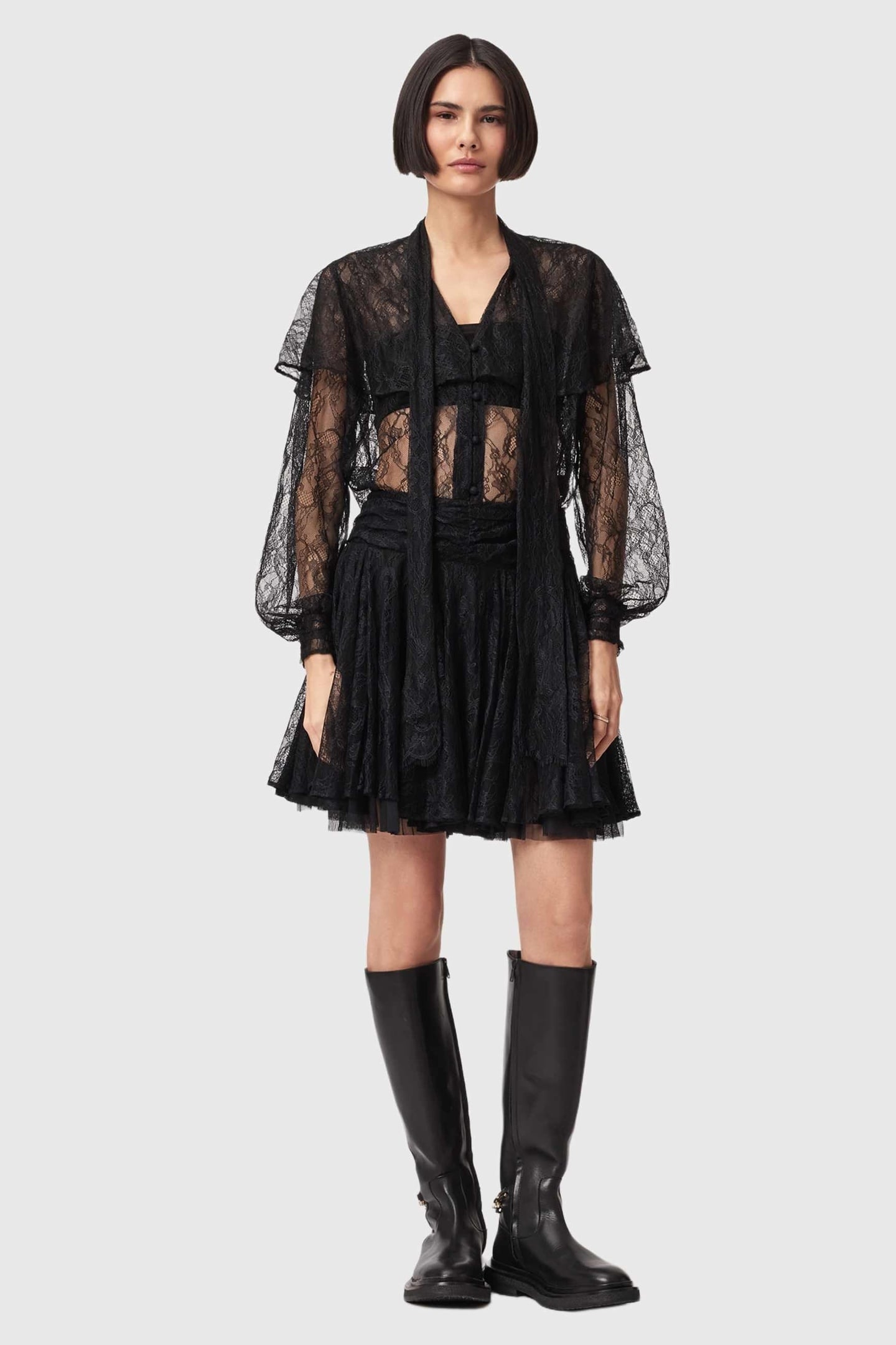 ATHENA LACE SKIRT BLACK 2