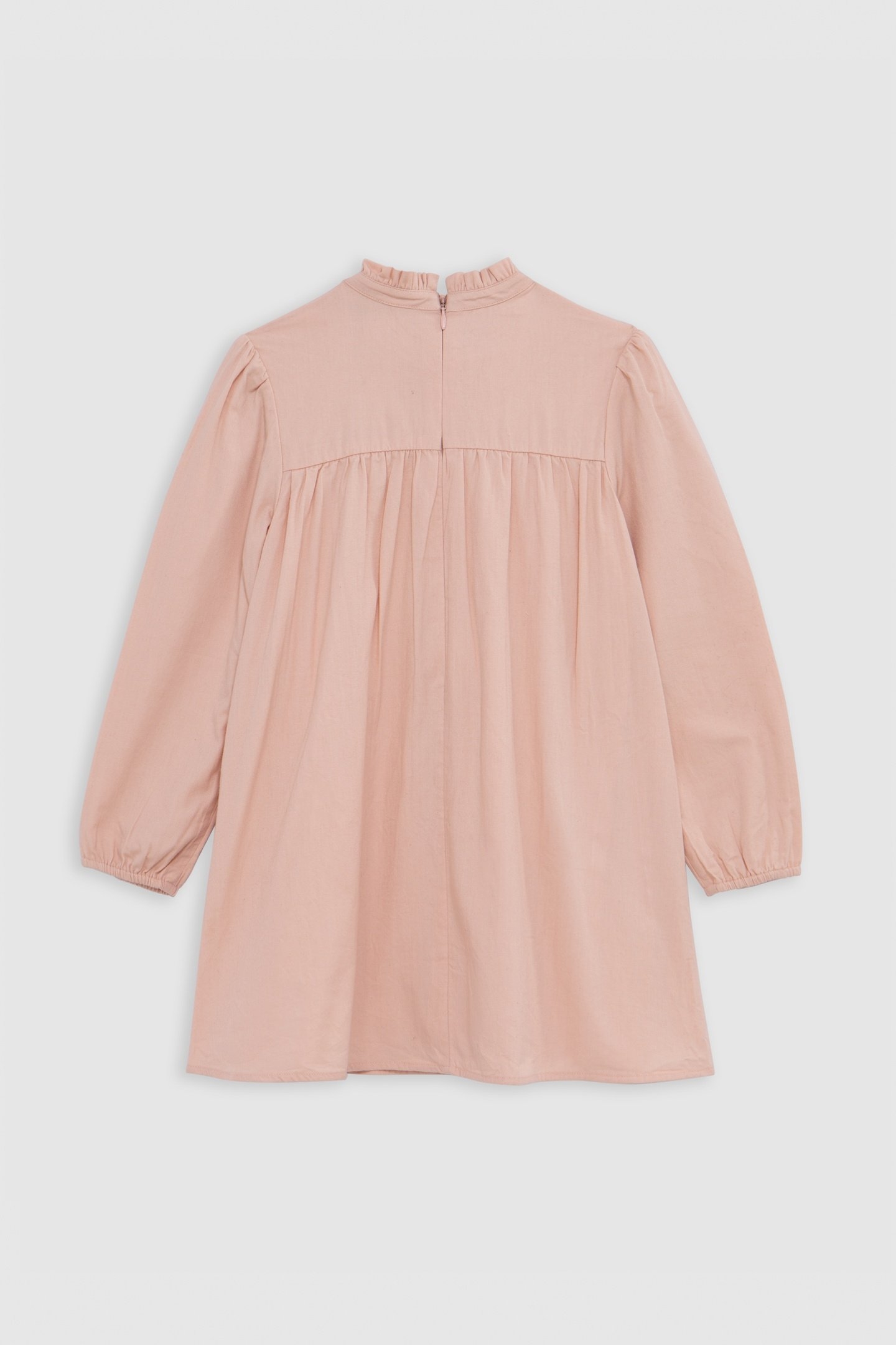 GIRL'S PINK DRESS WITH ART DECO BIRD EMBROIDERY 2