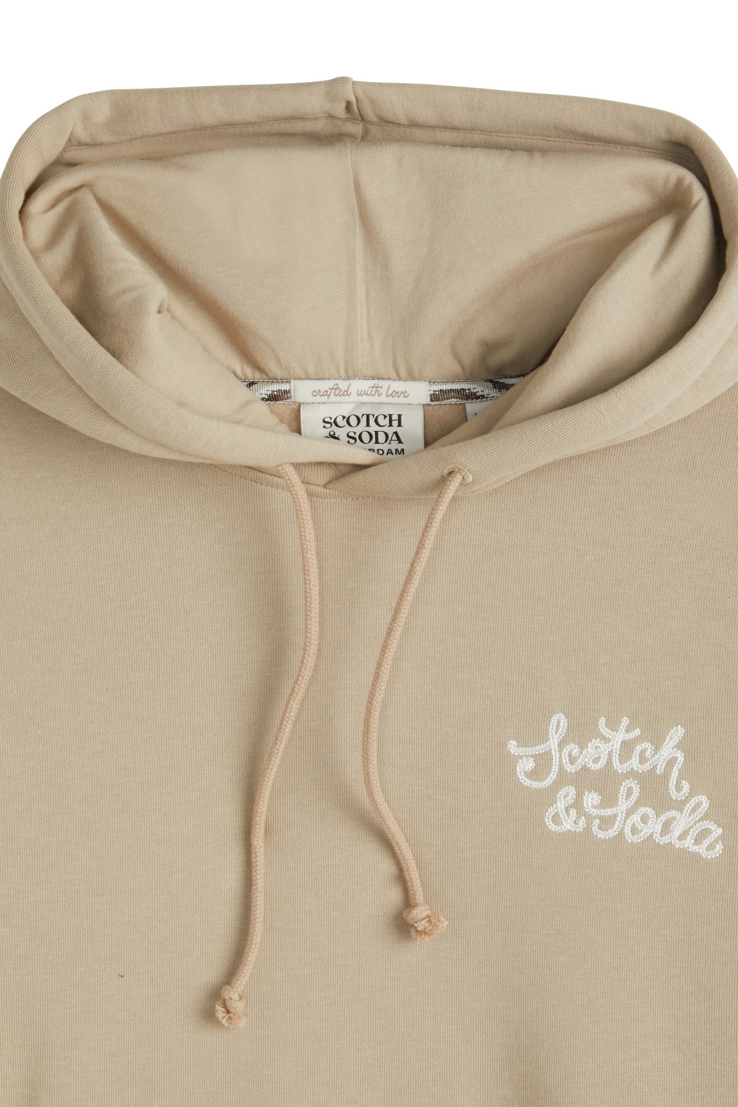 RELAXED FIT FLEECE GRAPHIC HOODIE TAUPE 7