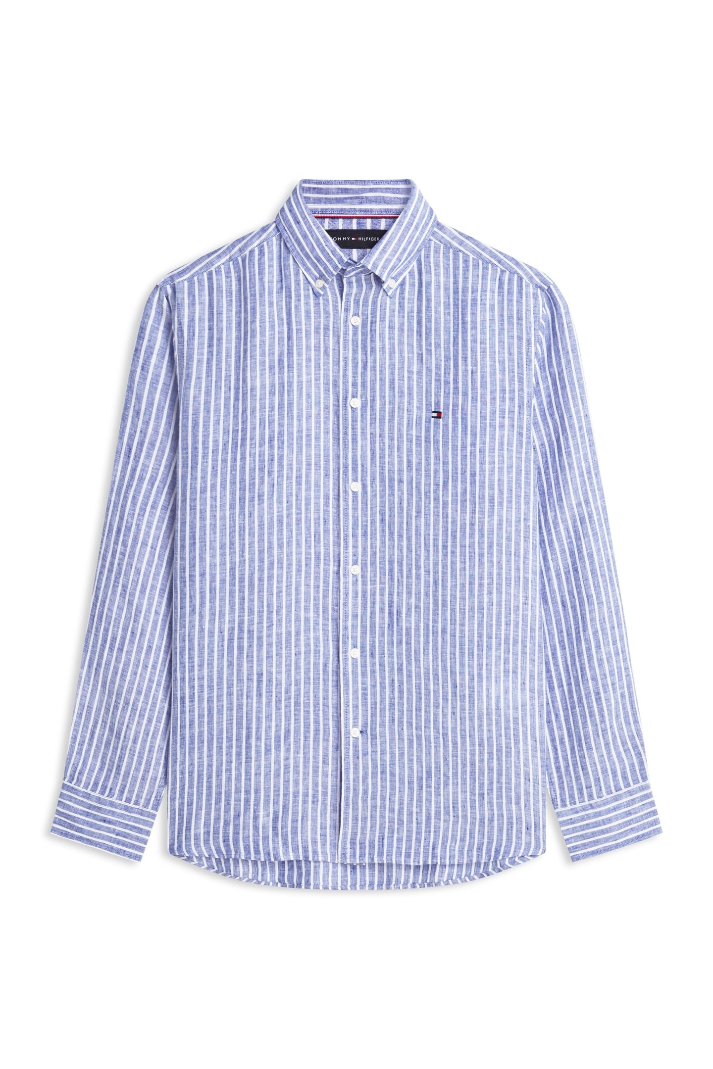 REGULAR FIT LINEN SHIRT WEDGE BLUE/STRIPE 5