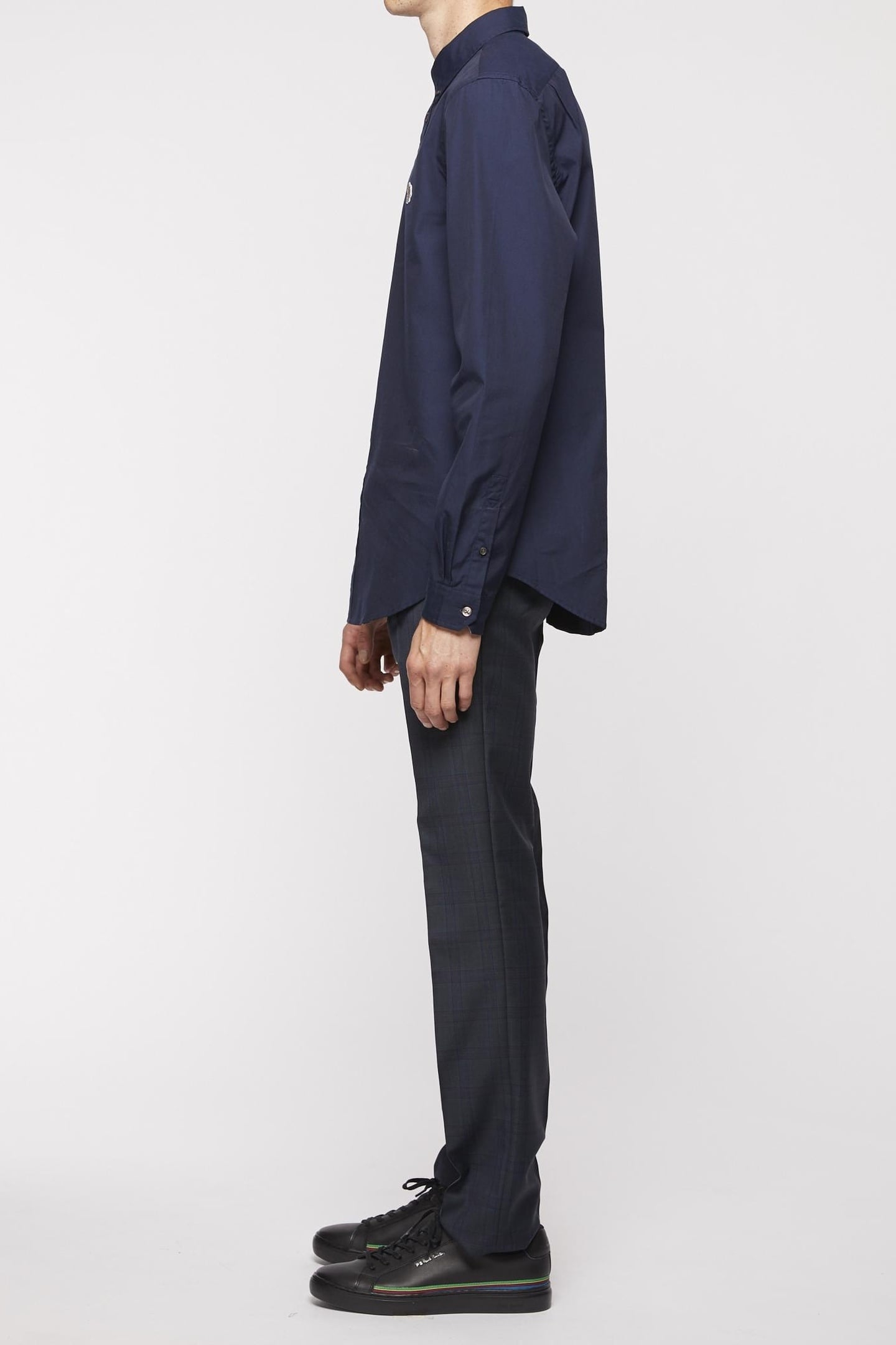 LS TAILORED BD SHIRT ZEBRA BADGE INKY BLUE 3