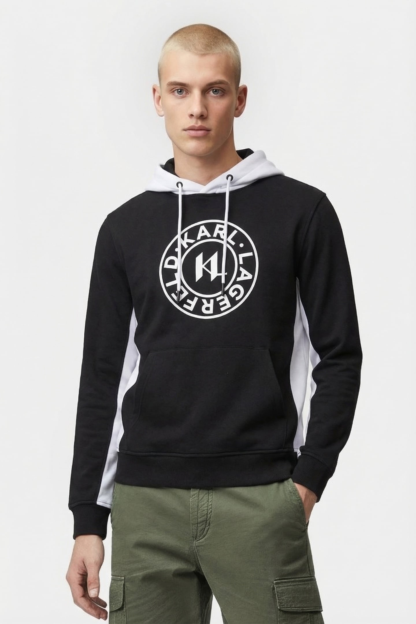 BLACK/WHITE SWEAT HOODY 1