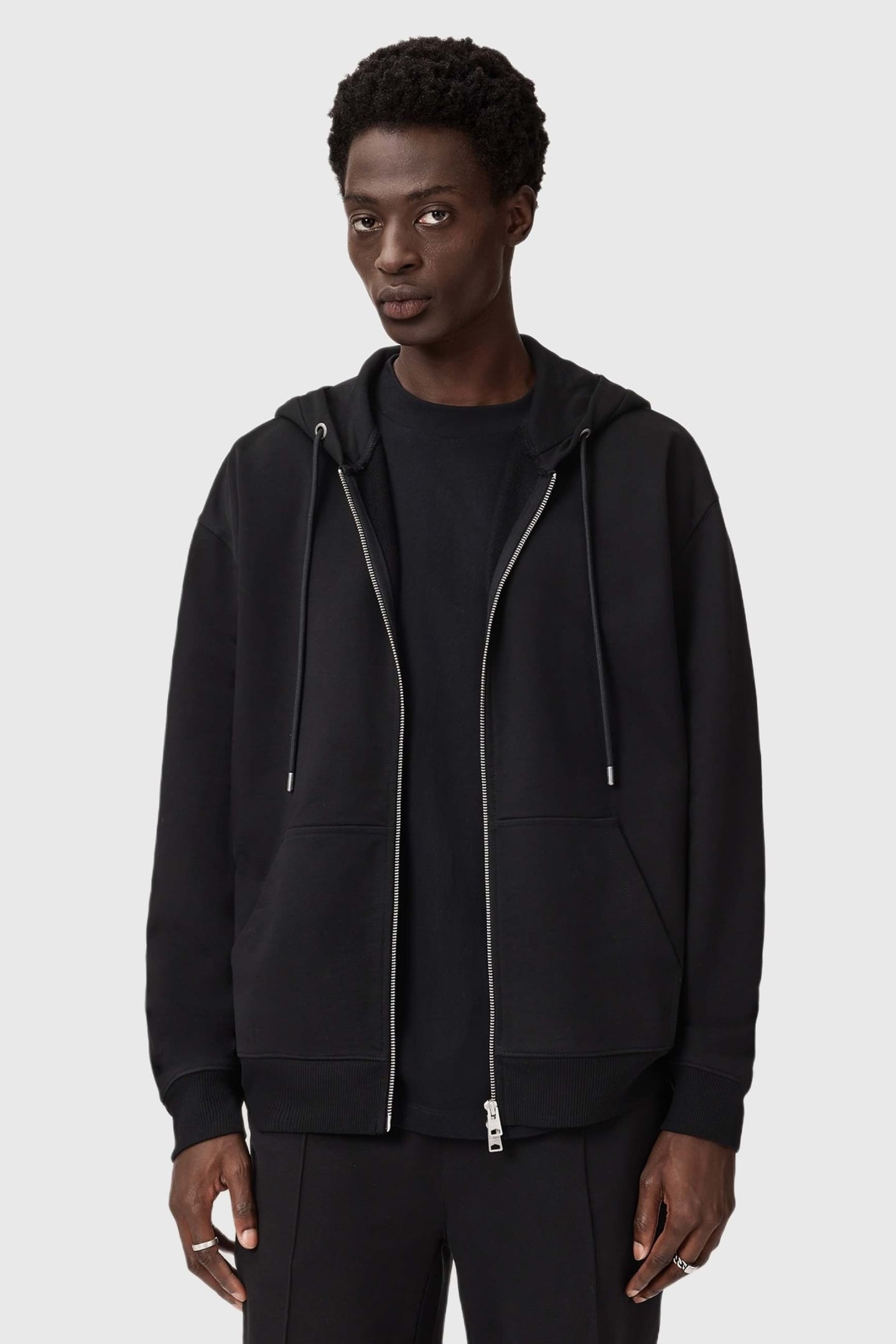 MILO ZIP HOODY JET BLACK 5