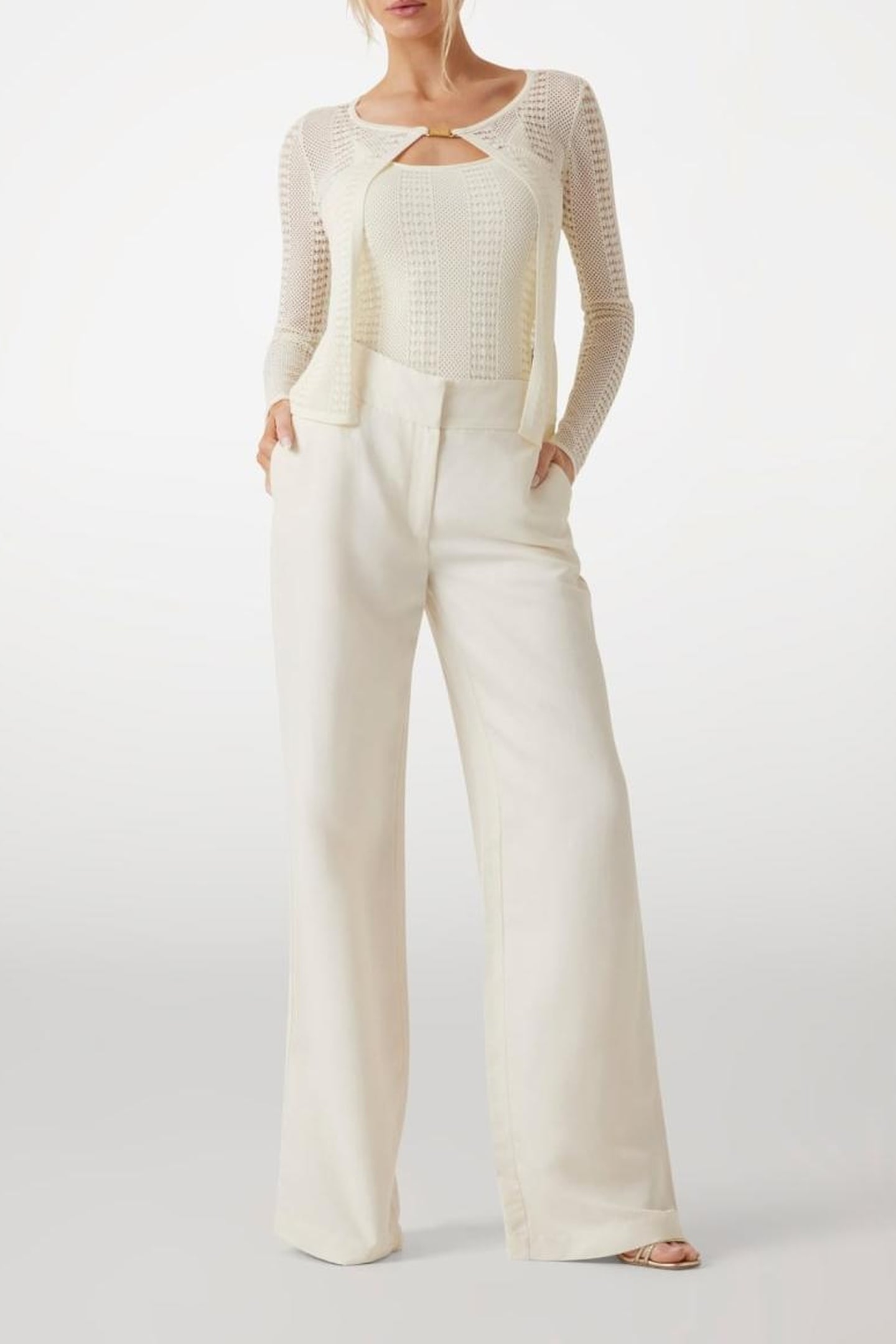 MARCIANO BY GUESS EMMA TWIN SET SWEATER SANDY SHORE 1