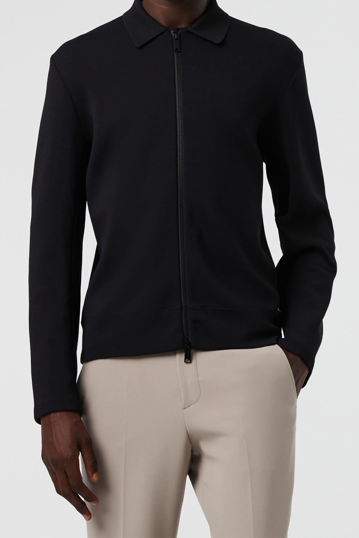 FANOA V1.Y8.01 FLAT-KNIT-JACKET BLACK 1