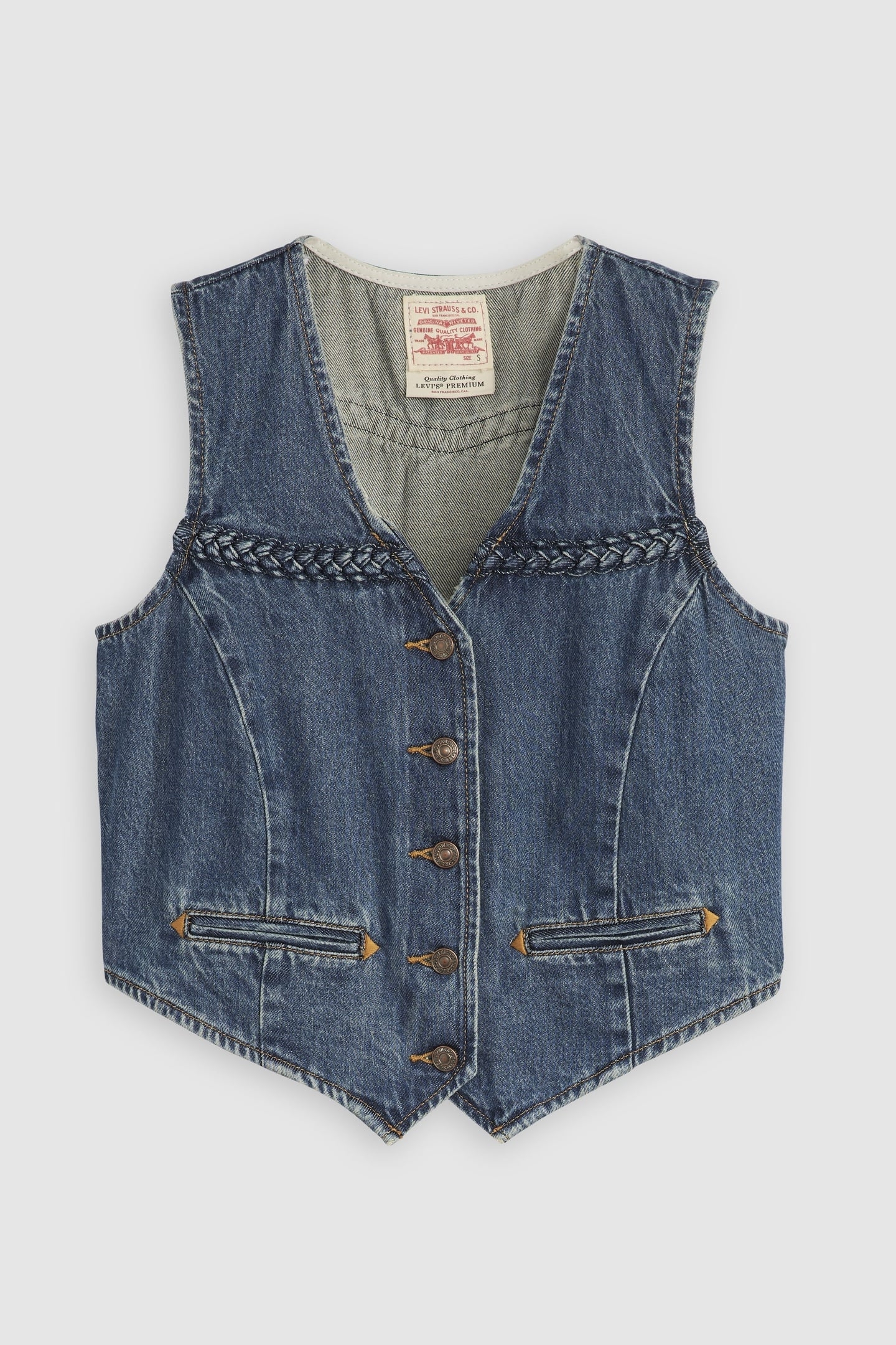 BRAIDED LIGHTWEIGHT VEST BLUE 4