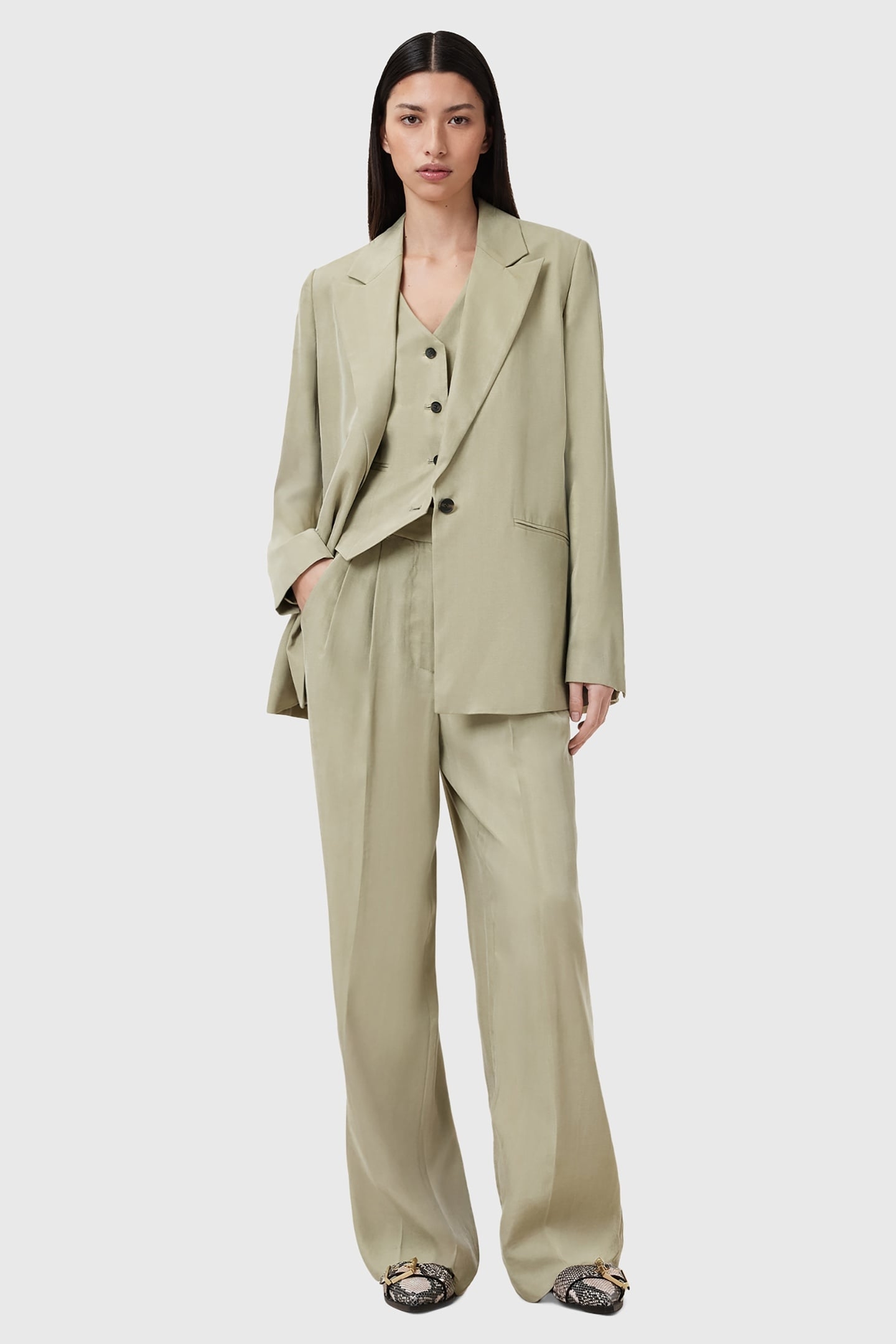 AVERIE TEN WAISTCOAT SAGE GREEN 2