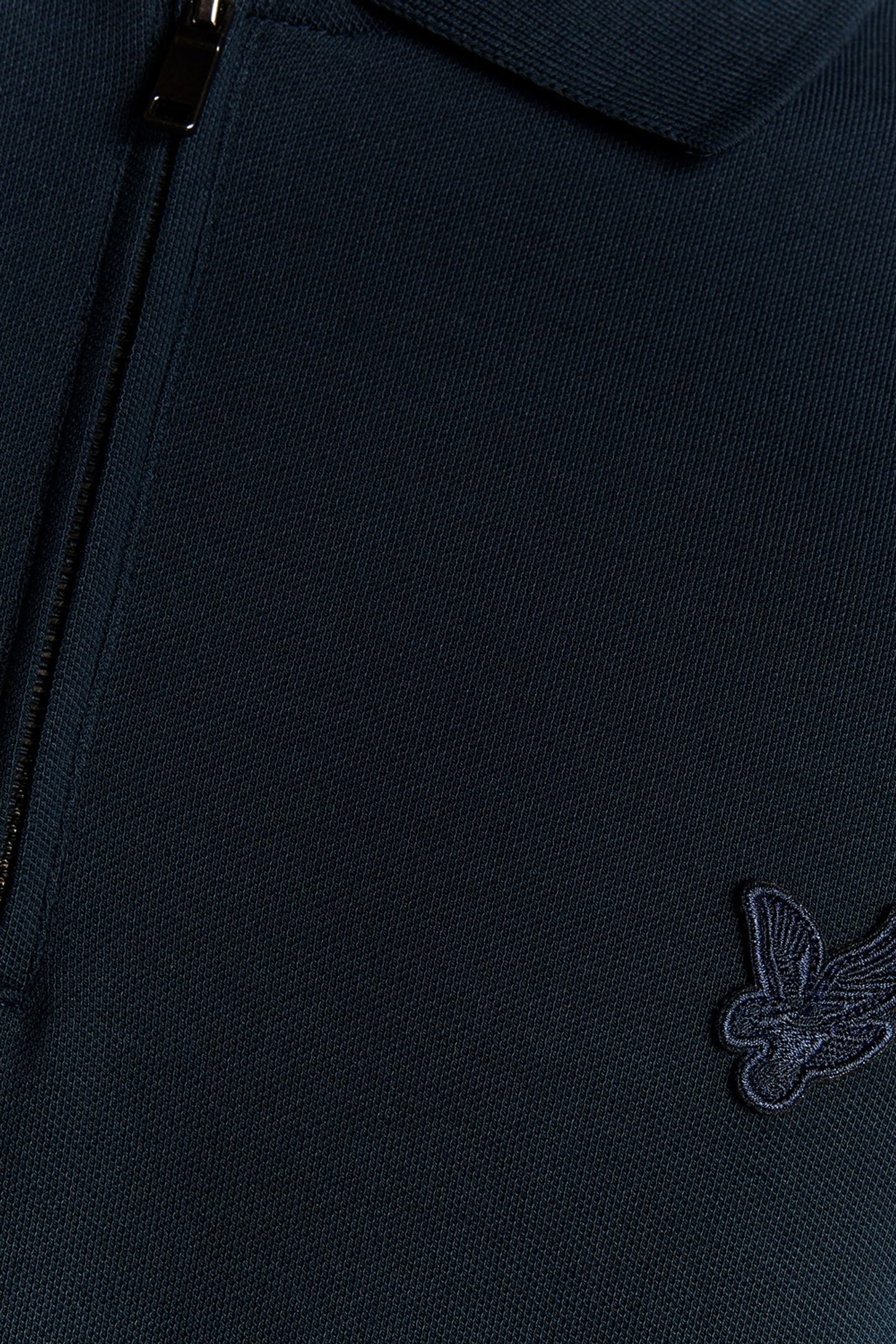 SUPERFINE PIQUE ZIP POLO SHIRT CARBON 6