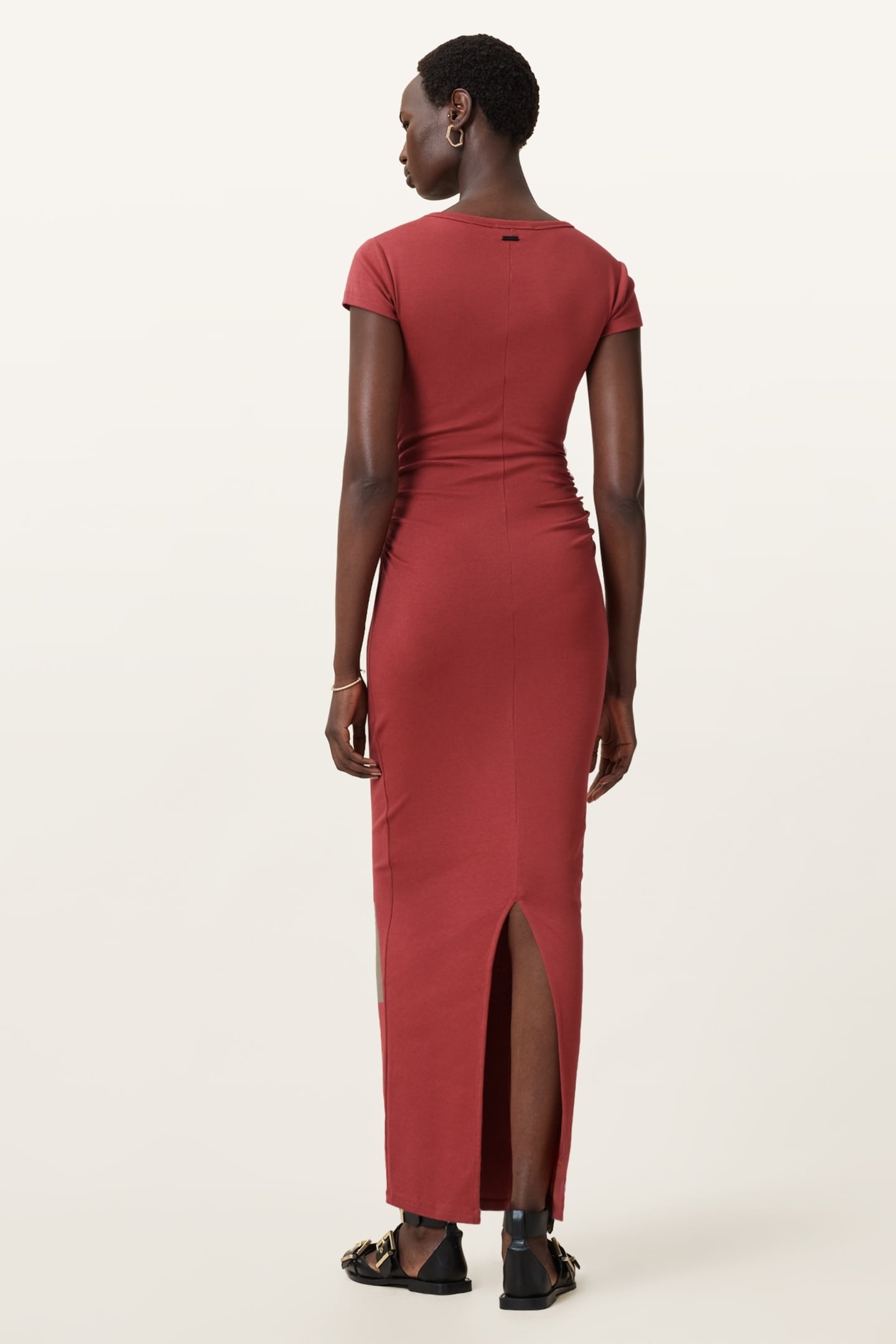 KATARINA SS DRESS BURNT BRICK RED 2