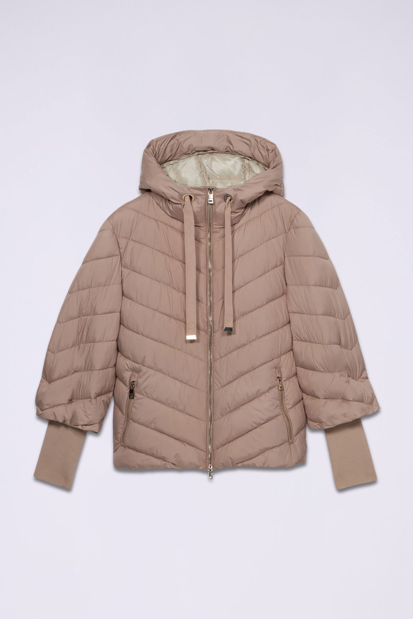 LIGHTWEIGHT DOWN JACKET WITH HOOD AND CUFFS PINK 6