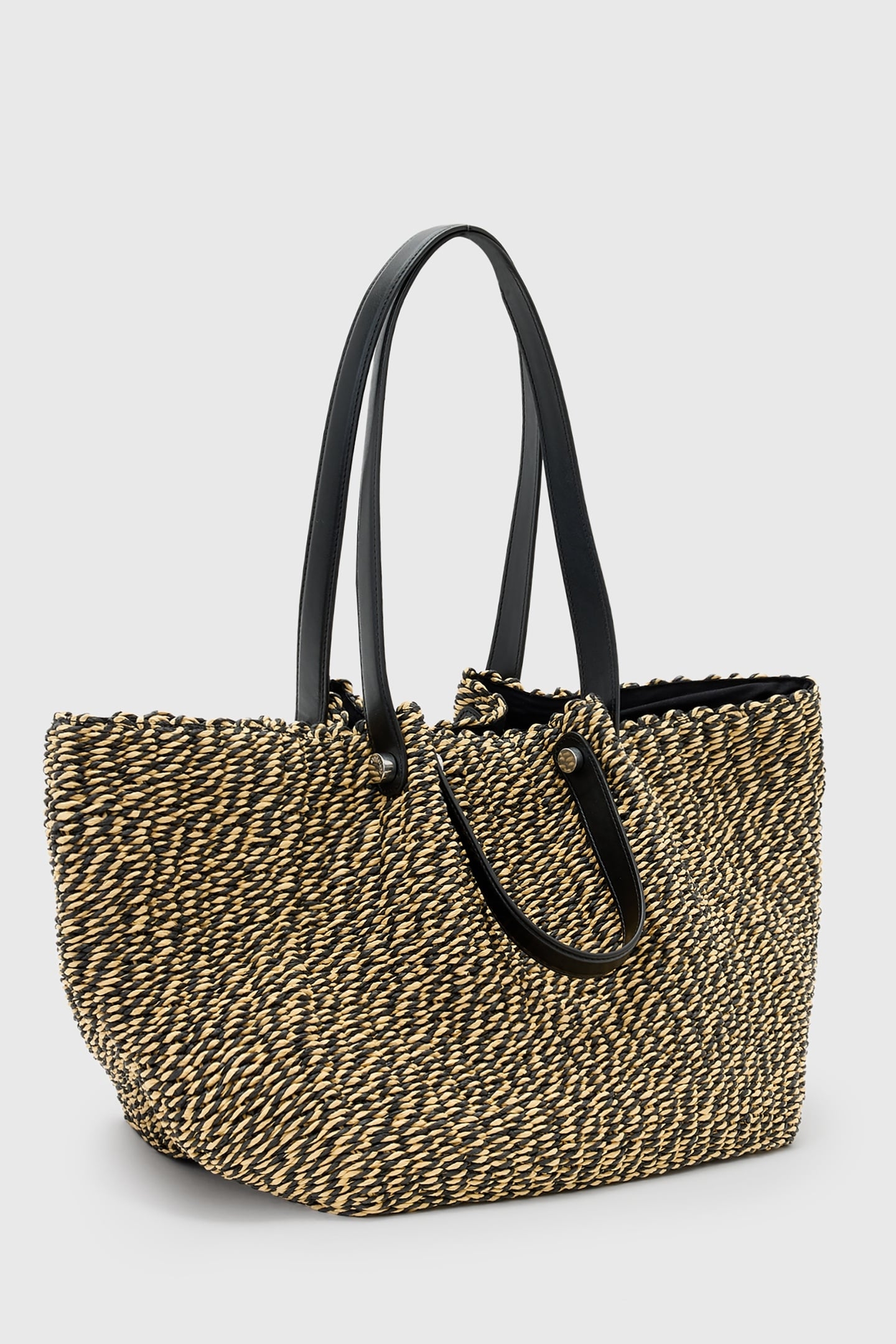 ALLINGTON PAPER TOTE BLACK/NATURAL 5