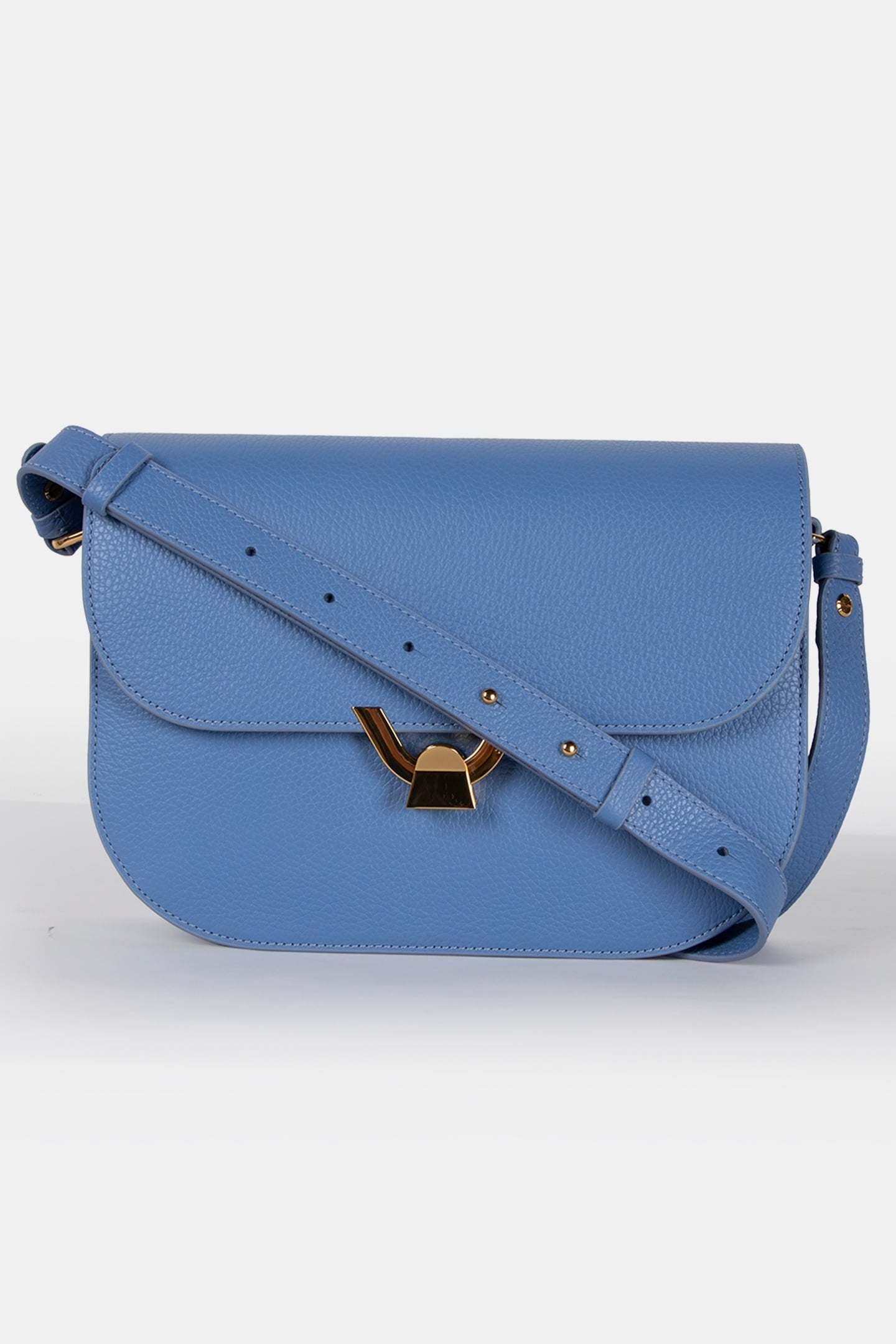 LEATHER CROSS BODY BAG IN BLUE 2