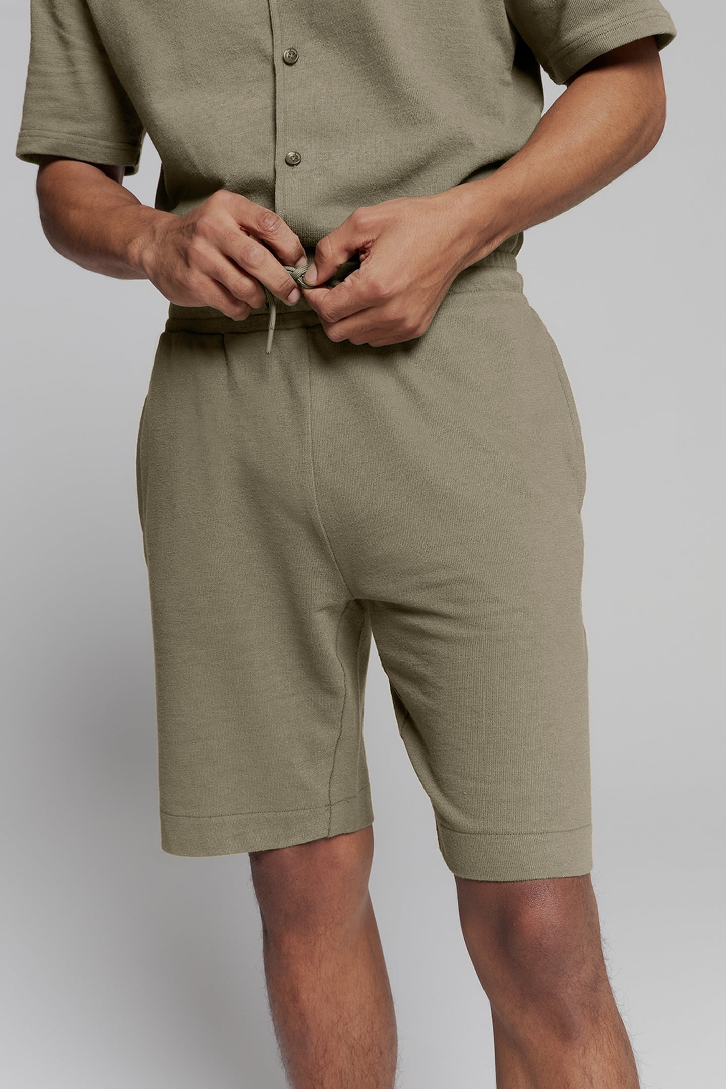 SHORT JERSEY SOLID TERRY DARK MOSS 3