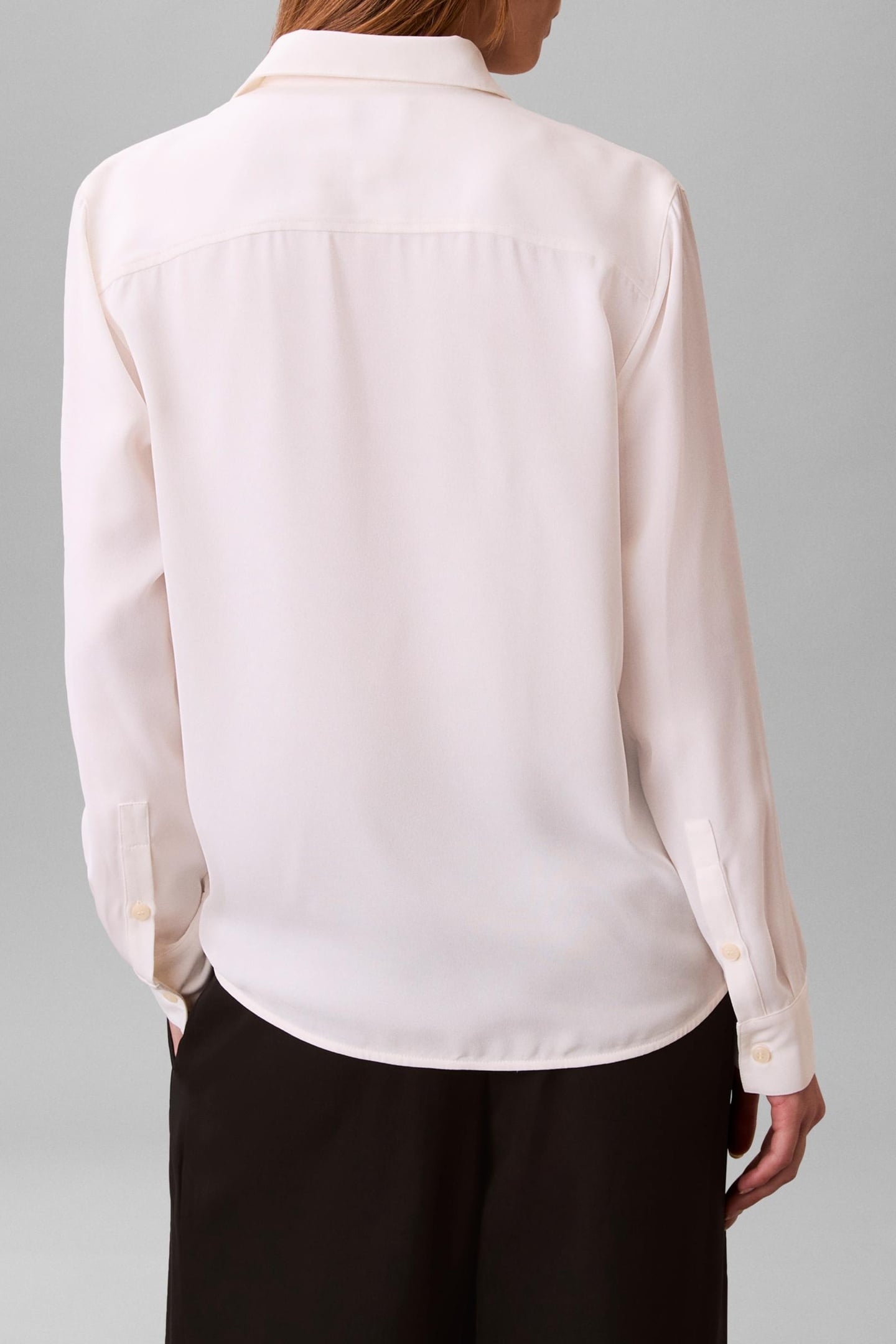 CREPE CLASSIC SHIRT WHITE GREIGE 3