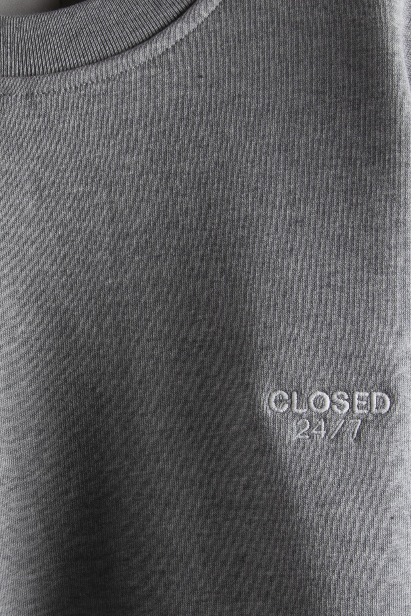 CREW SWEATSHIRT T-SHIRTS GREY HEATHER MELANGE 4