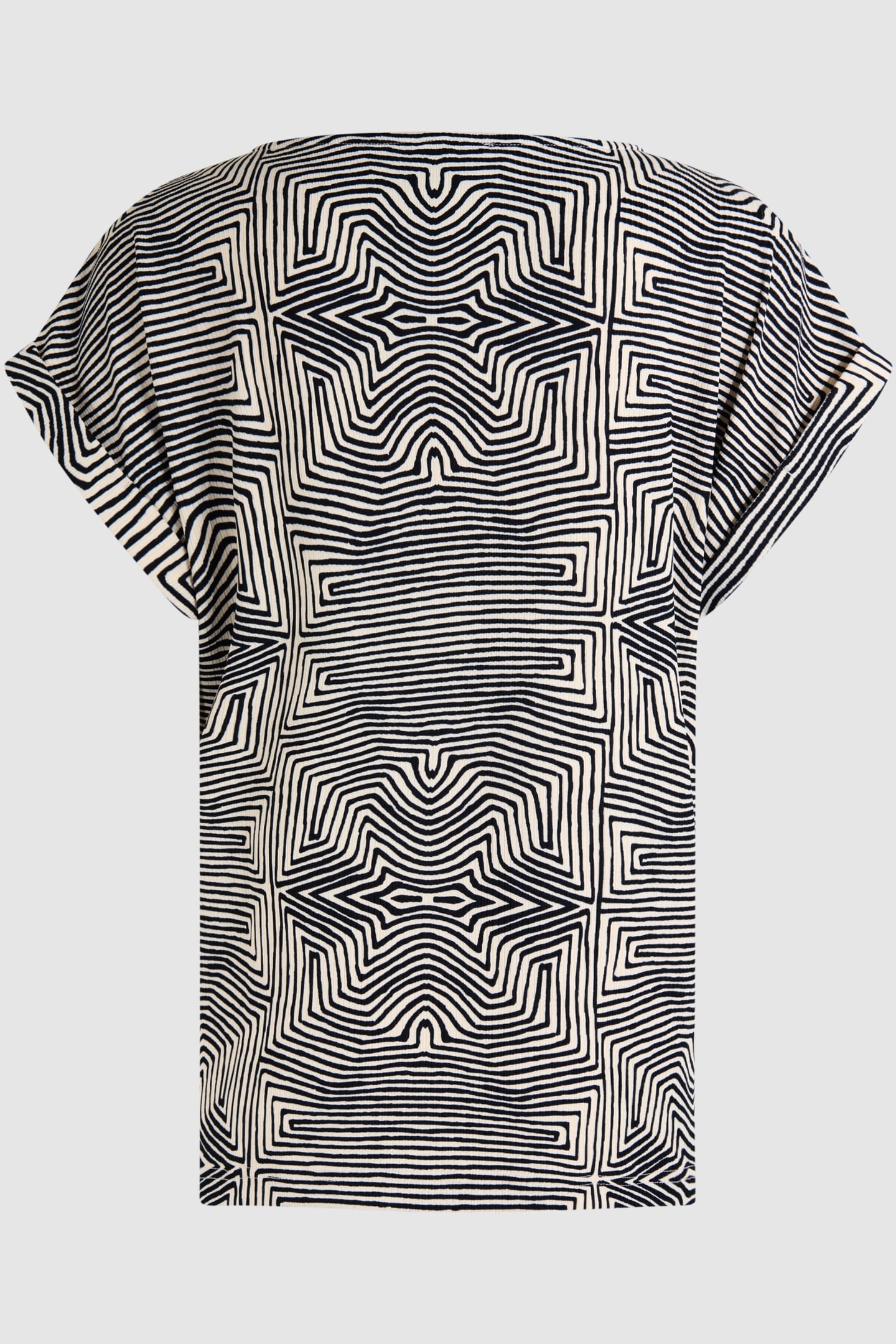 LA-SBRIB JERSEY TURN UP TOP BLACK/WHITE 4