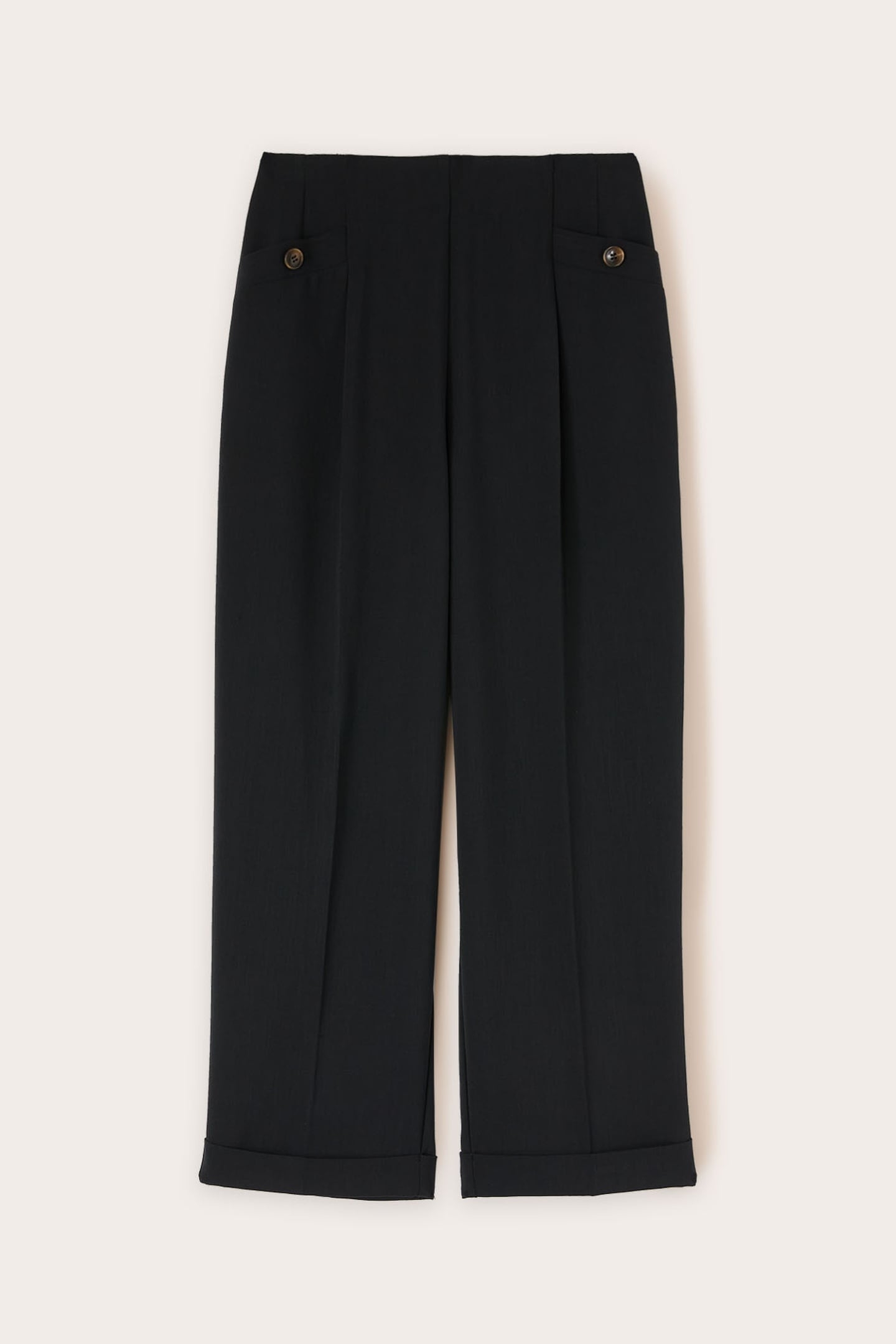 CARROT TROUSERS WITH TURN-UPS BLACK 5