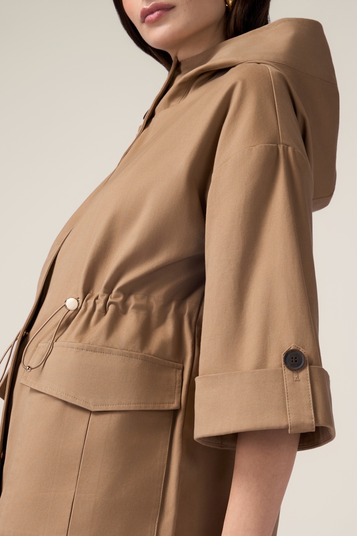 COTTON PARKA WITH HOOD BEIGE 4