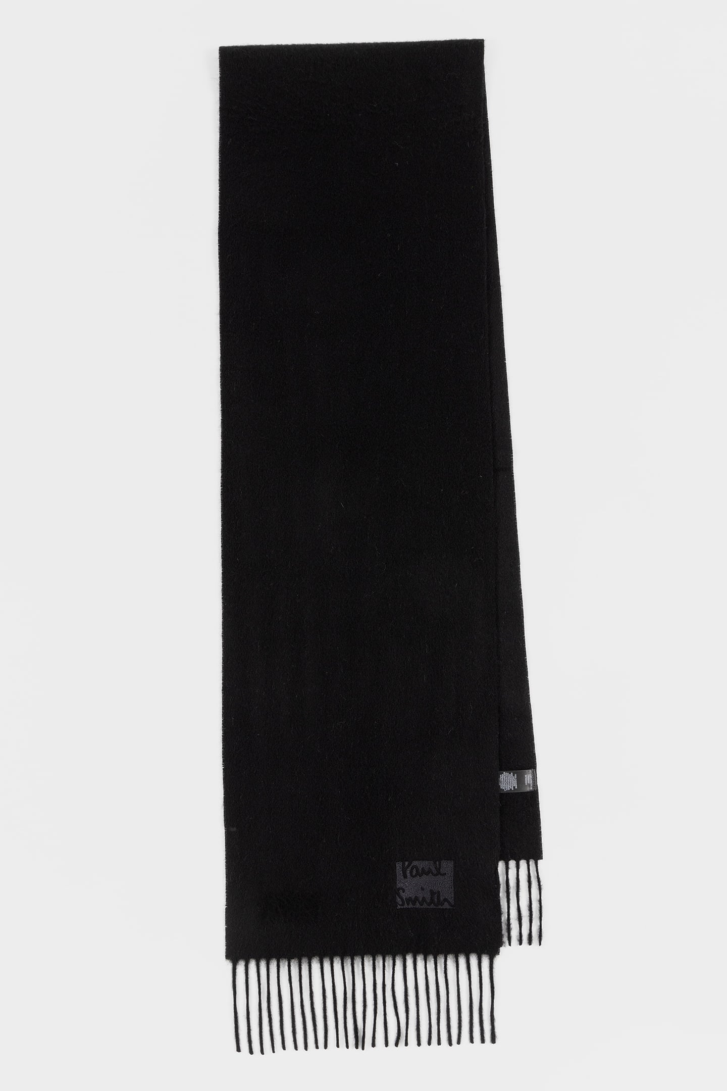 SCARF CASHMERE LOGO BLACK 2