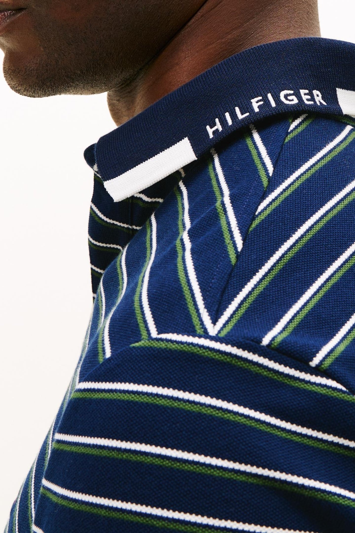 PIQUE GRAFIC COLLAR POLO DARK NIGHT NAVY/ARTIC SPRUCE 3