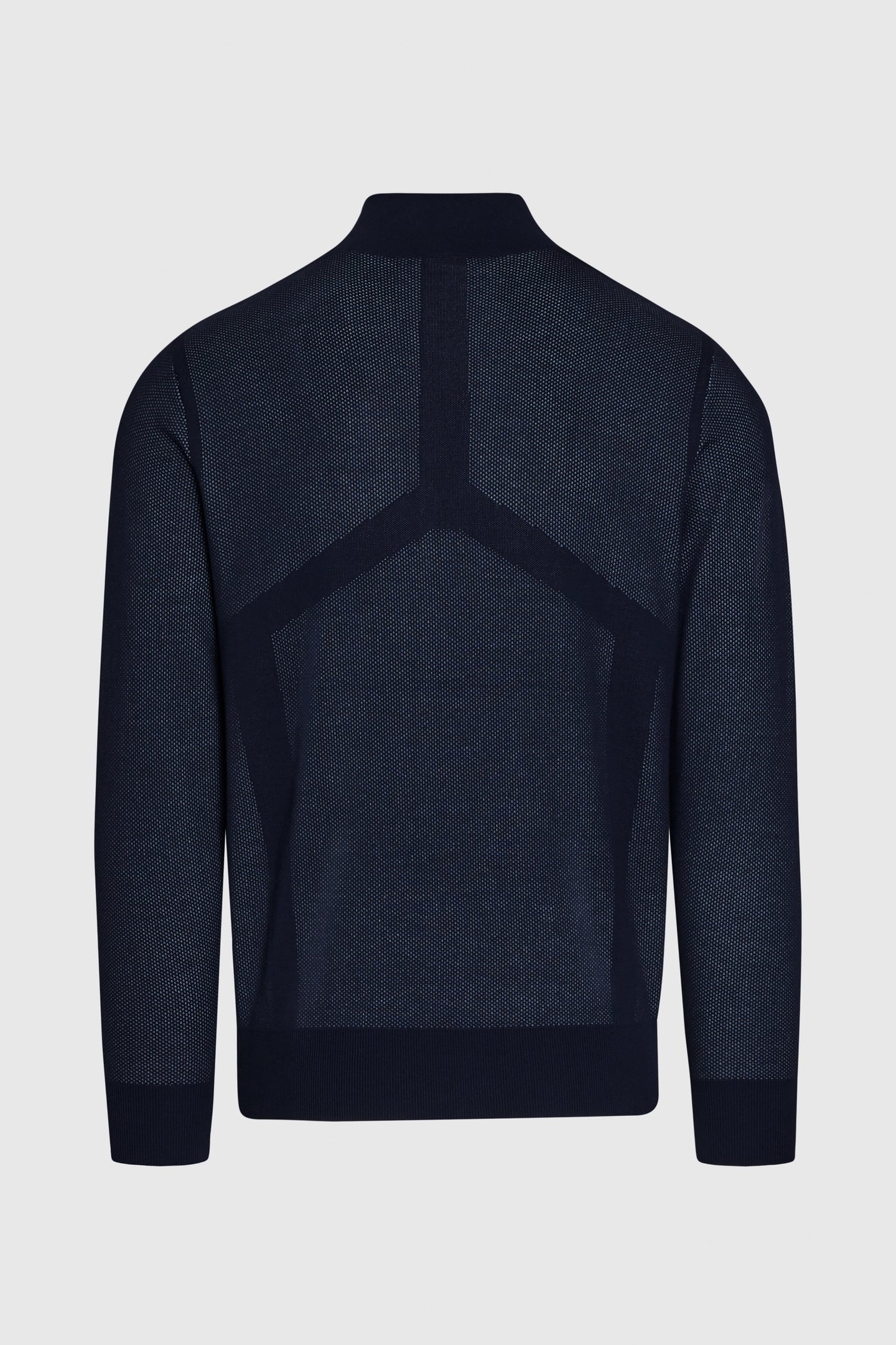 FAWAN V1.Y9.01 FLAT-KNIT-JACKET DARK NAVY/FOG BLUE 4