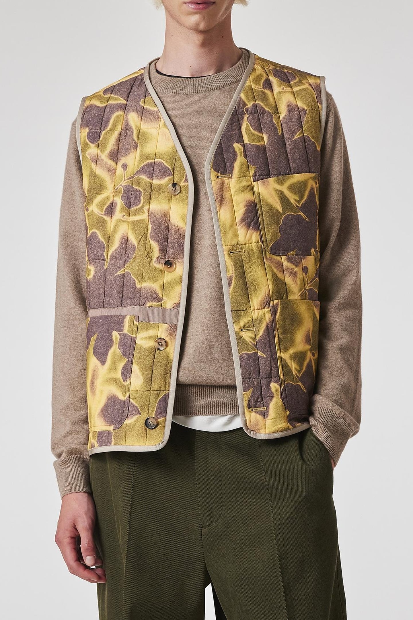 QUILTED GILET YELLOW 1