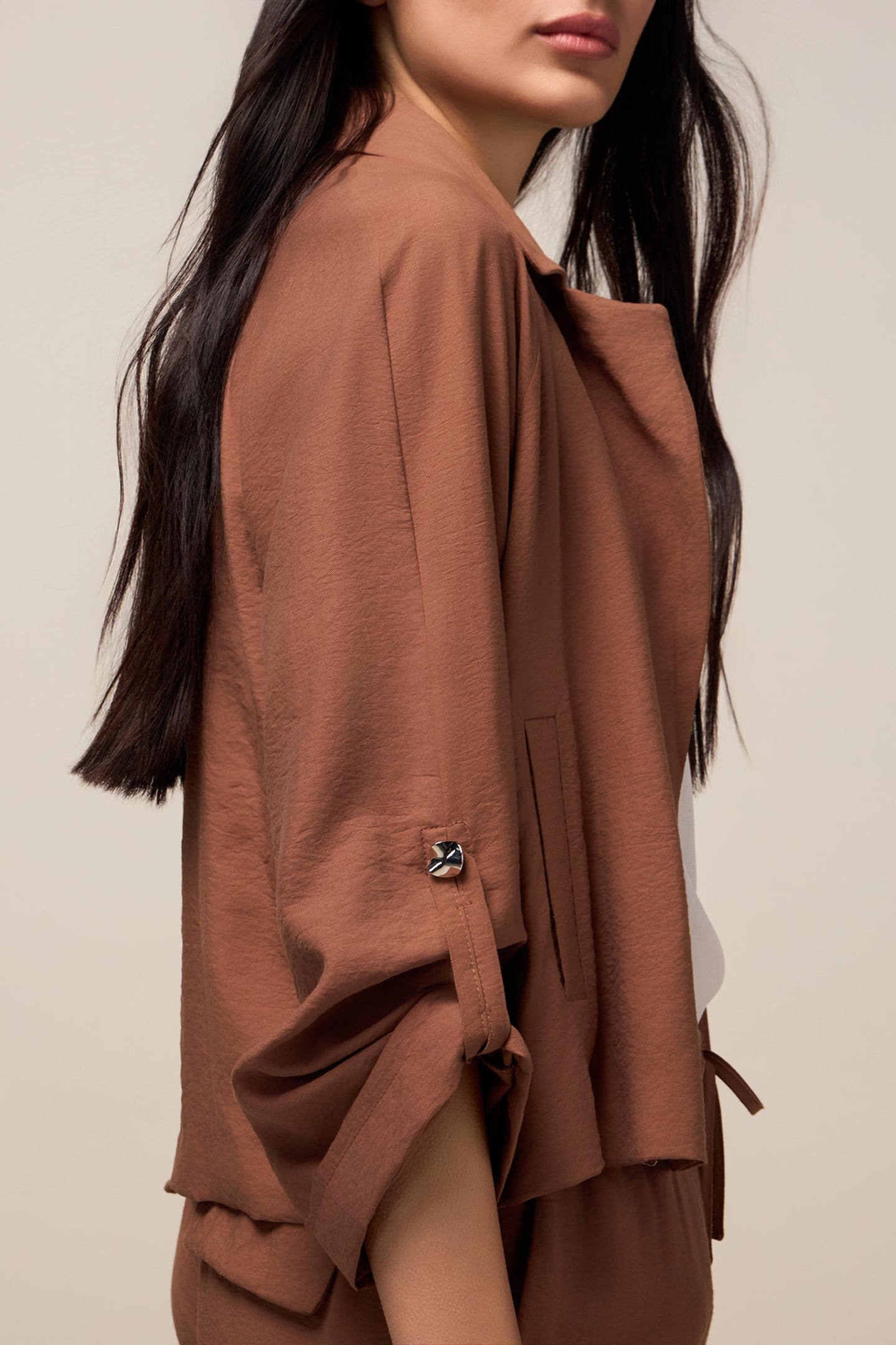 FLUID UNSTRUCTURED JACKET BROWN 3