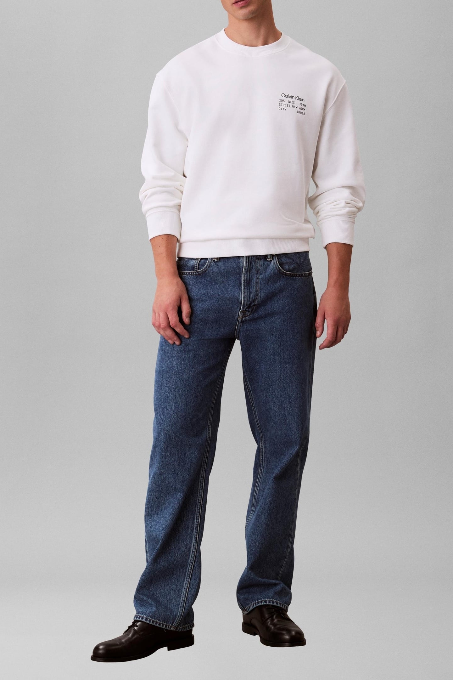 LS EU 350TERRY GRAPHIC SWEATSHIRT BRIGHT WHITE 1