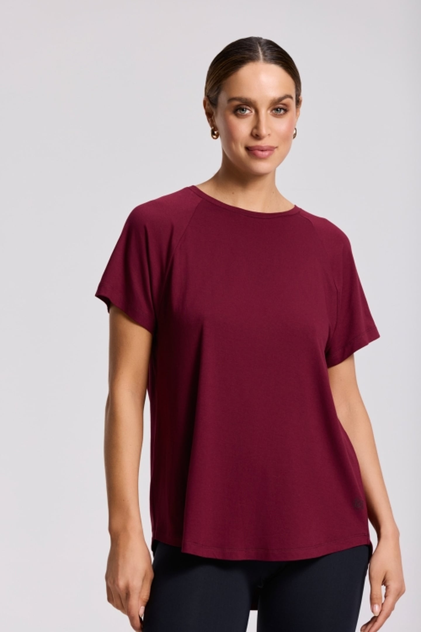 FELINE SHORTSLEEVE TOP BORDEAUX 1
