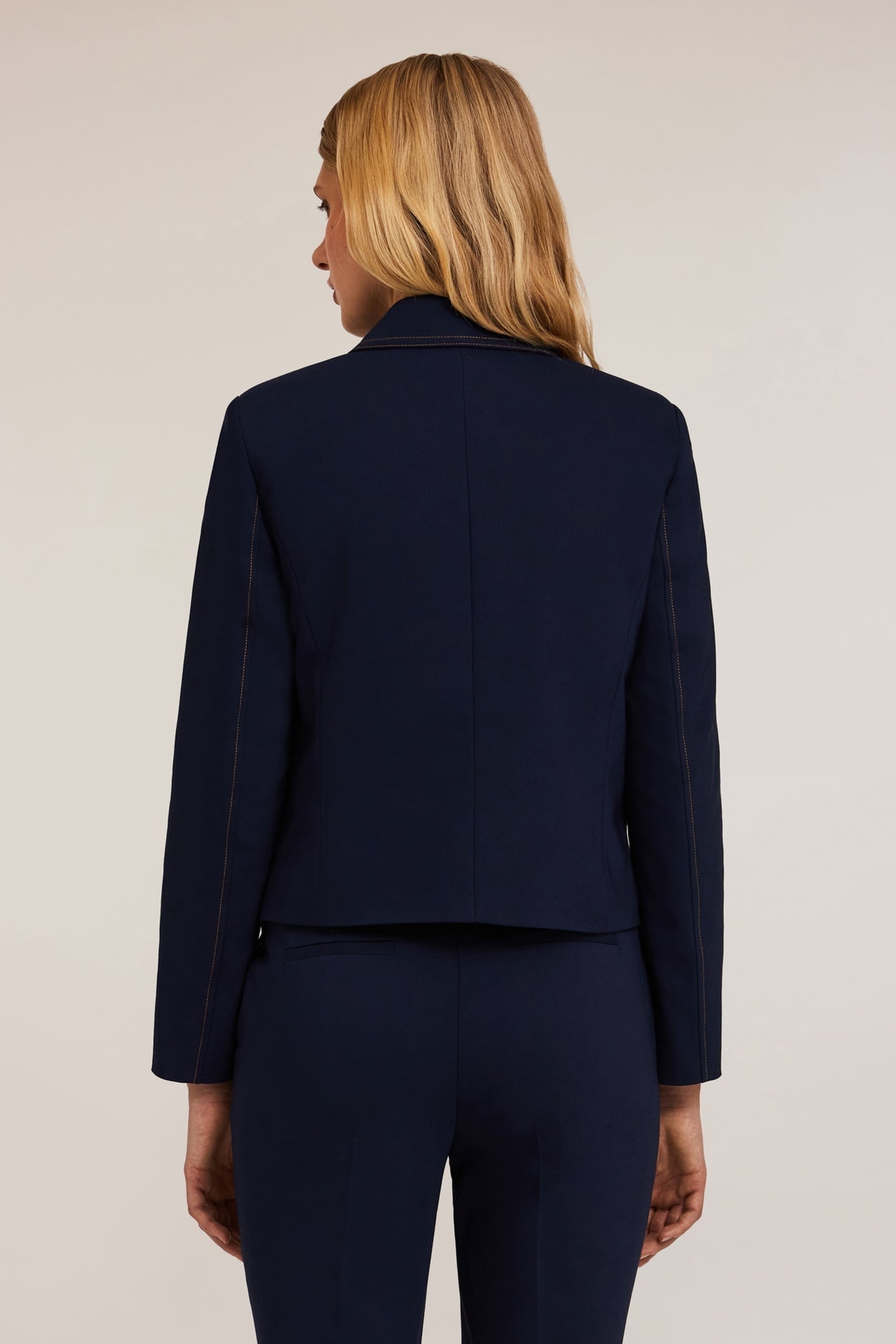 COTTON JACKET WITH OVERSIZED BUTTONS BLUE 3