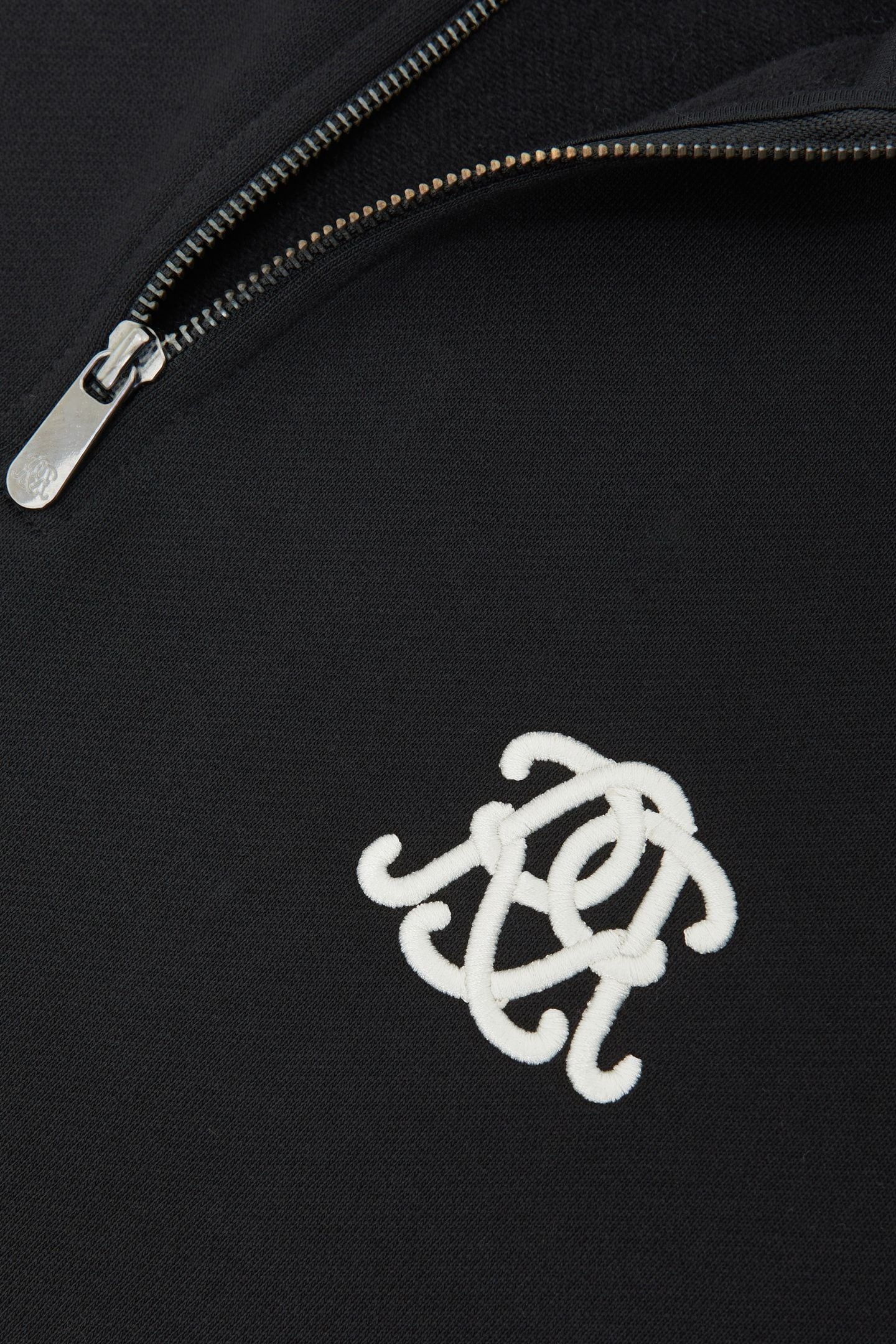LS MOTIF HALF ZIP SWEATSHIRT BLACK 5